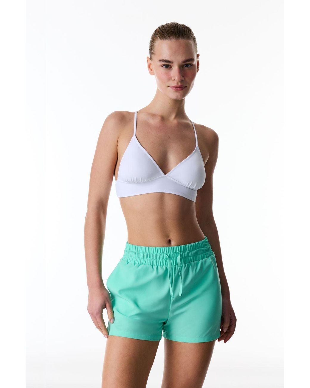 Penti Green Mid-Waist Pull-On Board Shorts