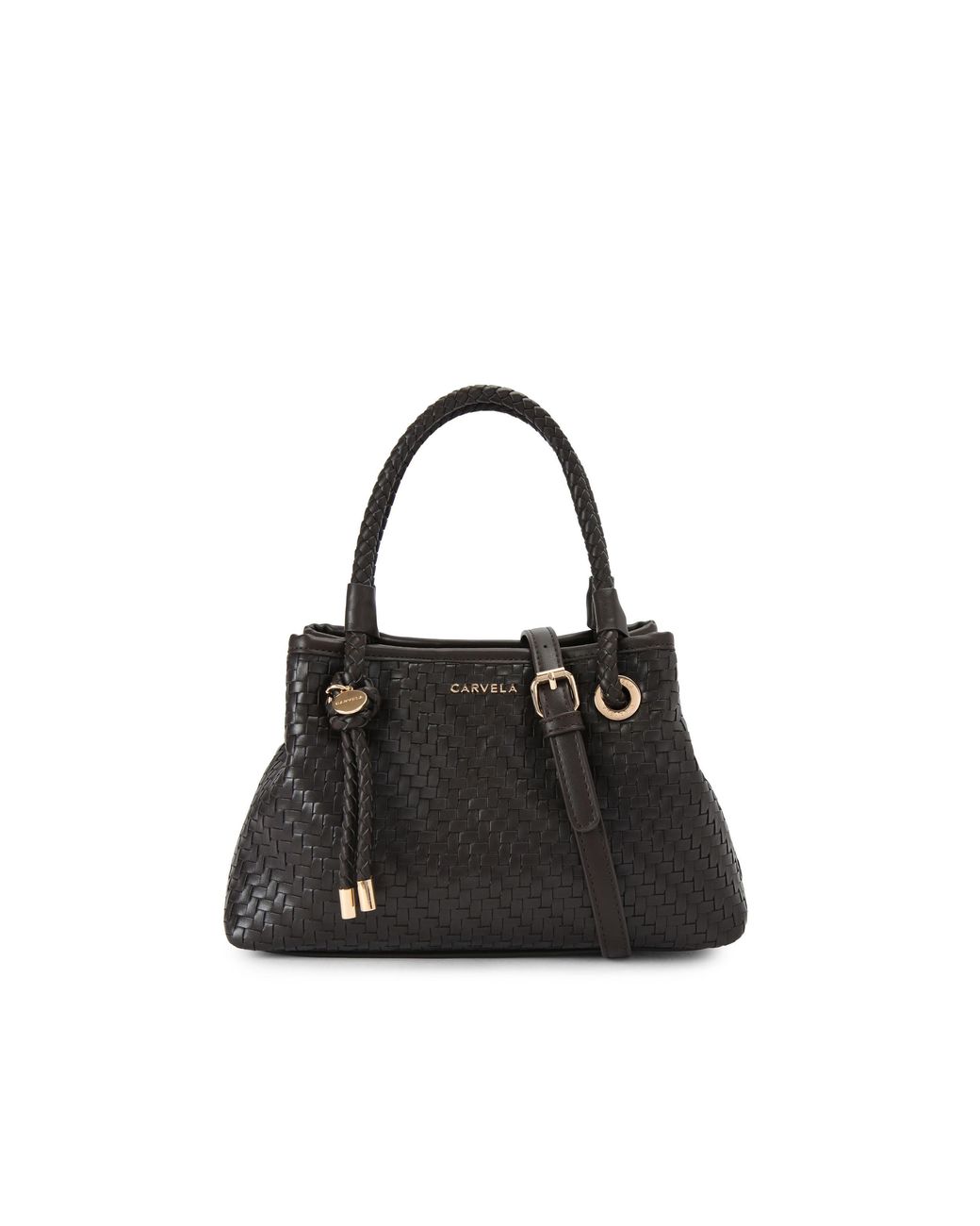 Carvela Kurt Geiger Black Antionia Weave Mini Bag
