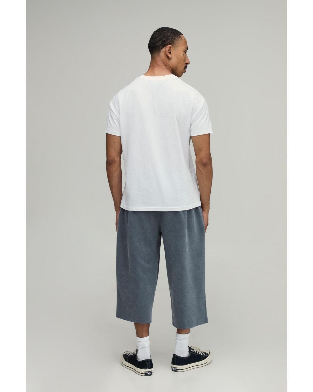 BoohooMAN Blue Longline Sport Jort for men