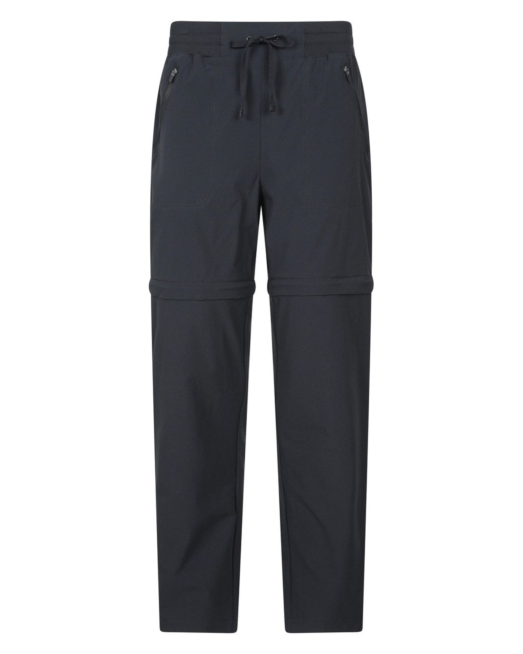 Mountain Warehouse Blue 'Explorer' Shorter Zip Off Trouser Lightweight Hiking Convertible Pants Fabric