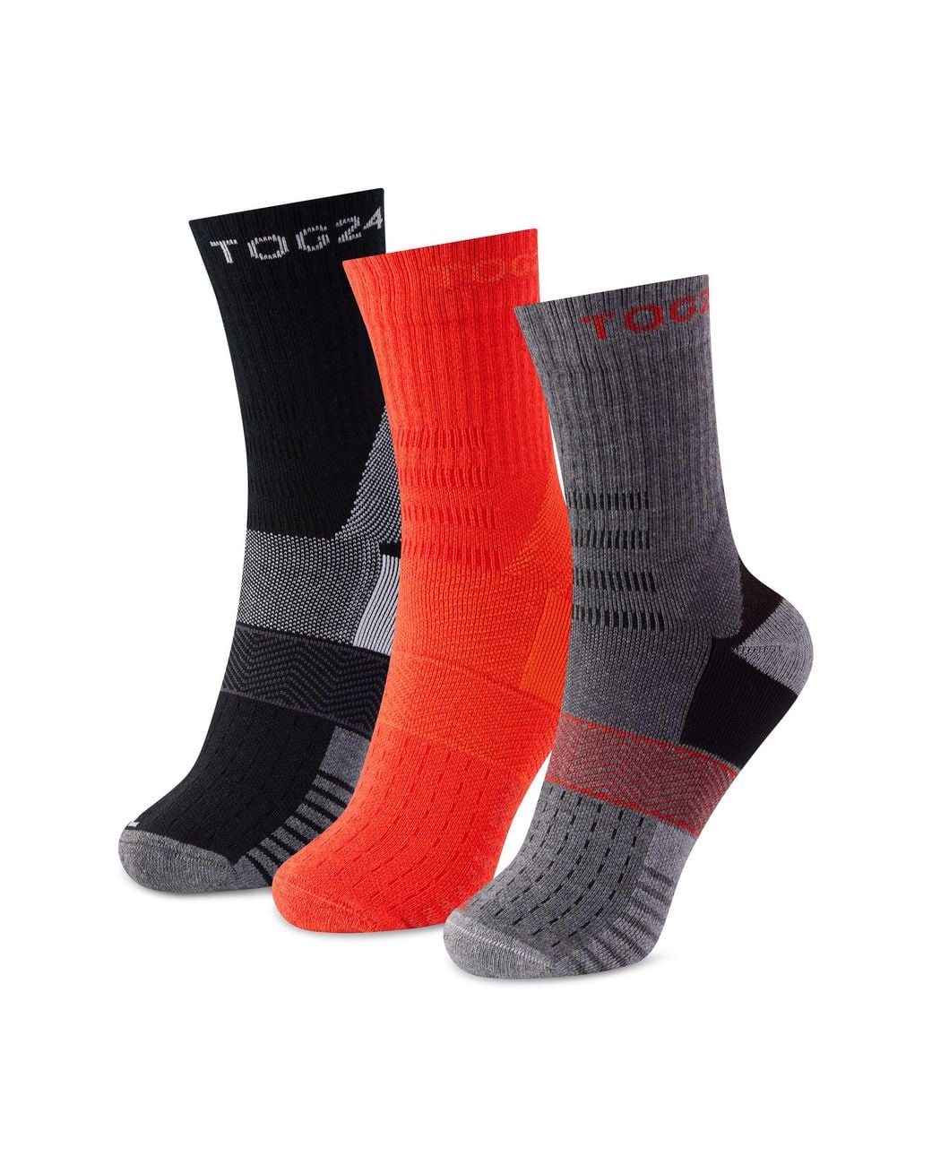 TOG24 Red Wels 3Pack Trek Socks for men