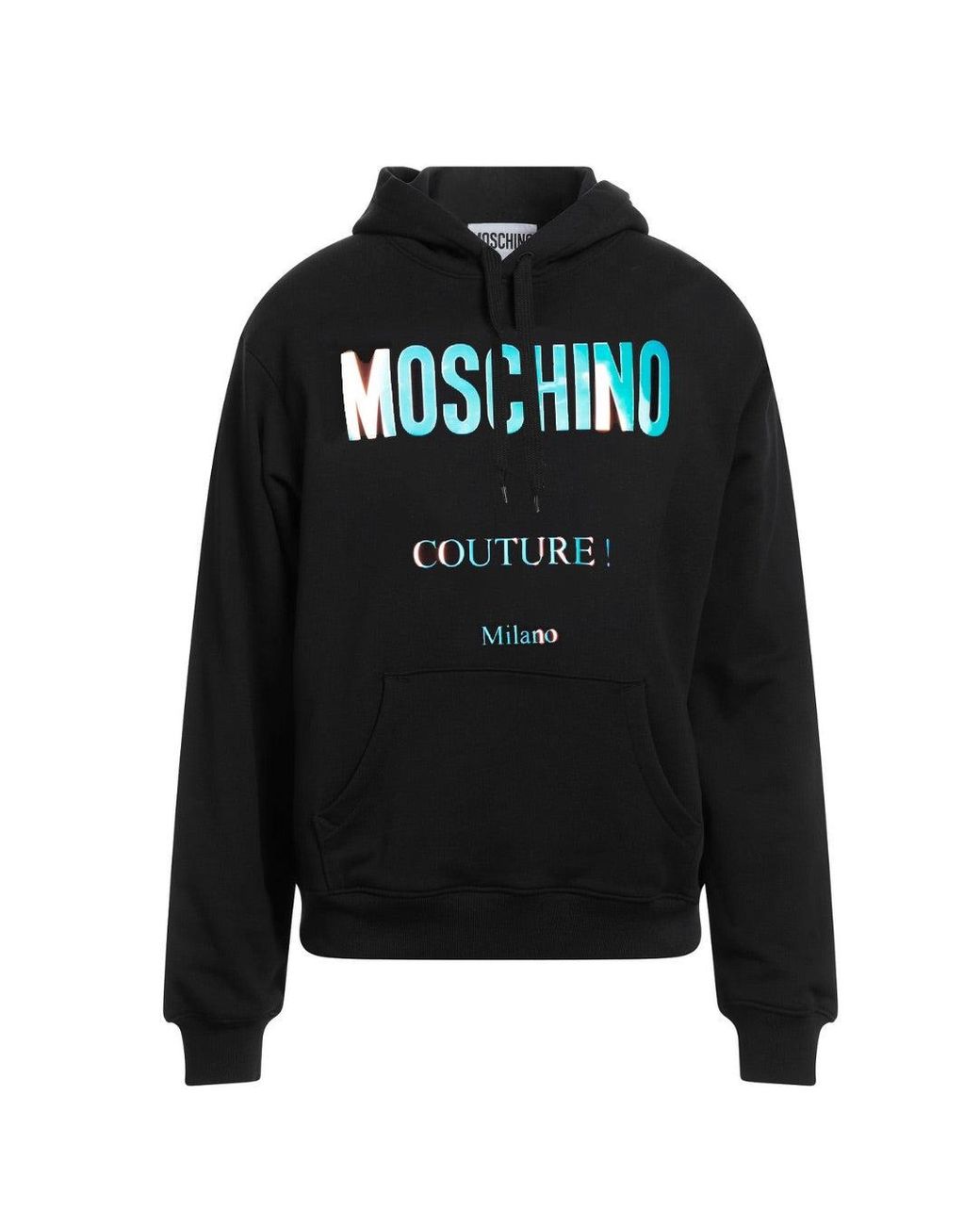 Moschino Black Bold Logo Hoodie Cotton for men