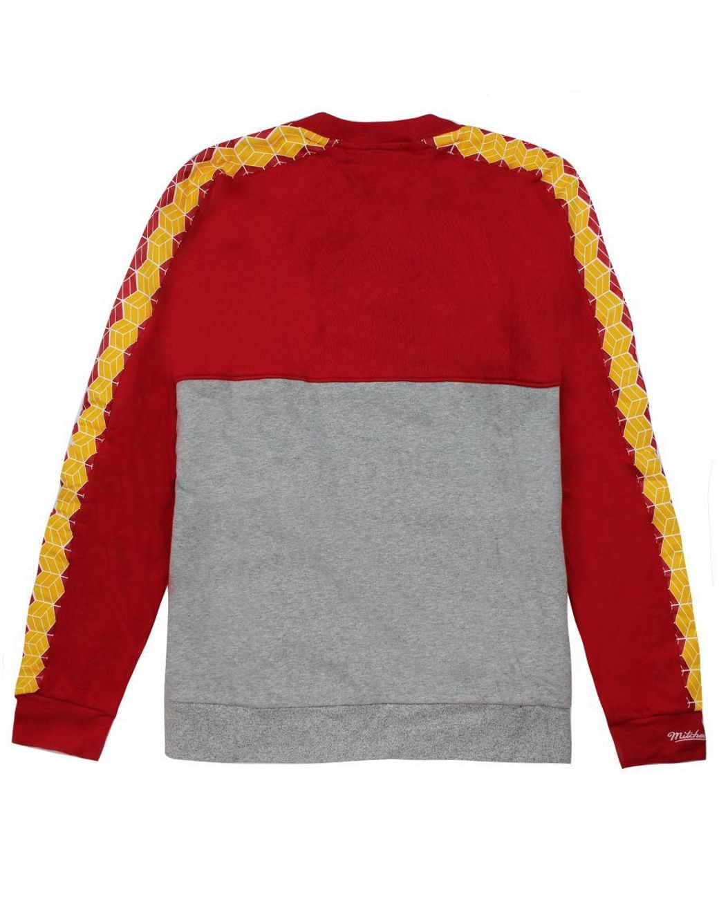 Mitchell & Ness Red Houston Rockets Nba Leading Scorer Fleece Crew Sweater for men
