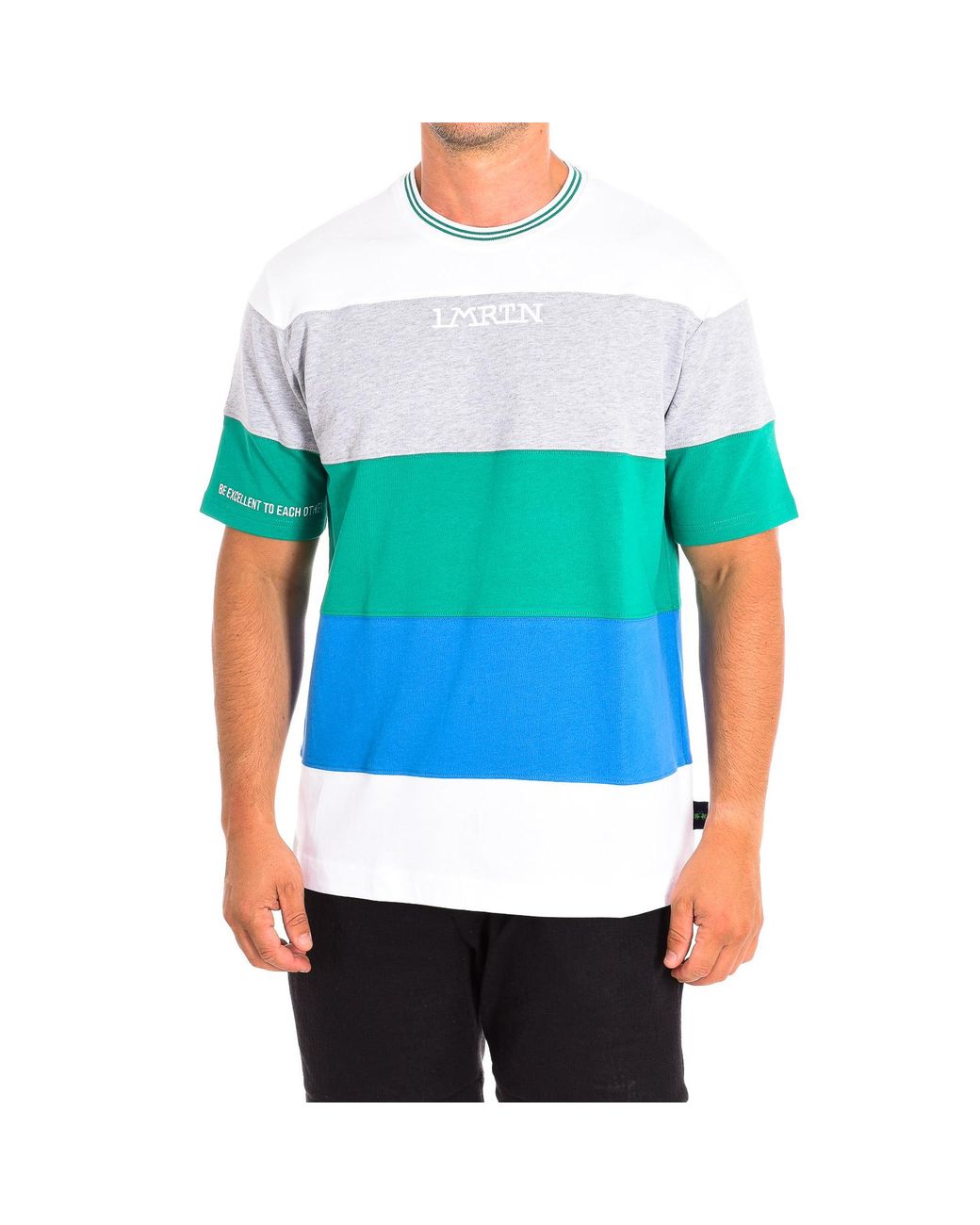 La Martina Blue Short Sleeve T-Shirt Tmr009-Js303 for men