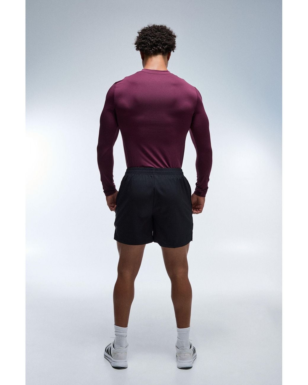 BoohooMAN Purple Training Dept Muscle Fit Long Sleeve T-Shirt for men