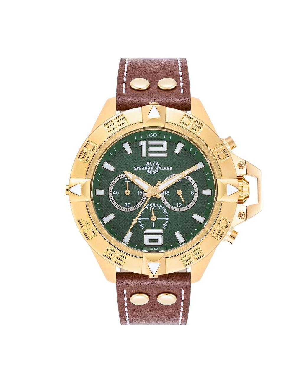 Spears & Walker Metallic Genuine Leather Watch 49,0 Mm for men