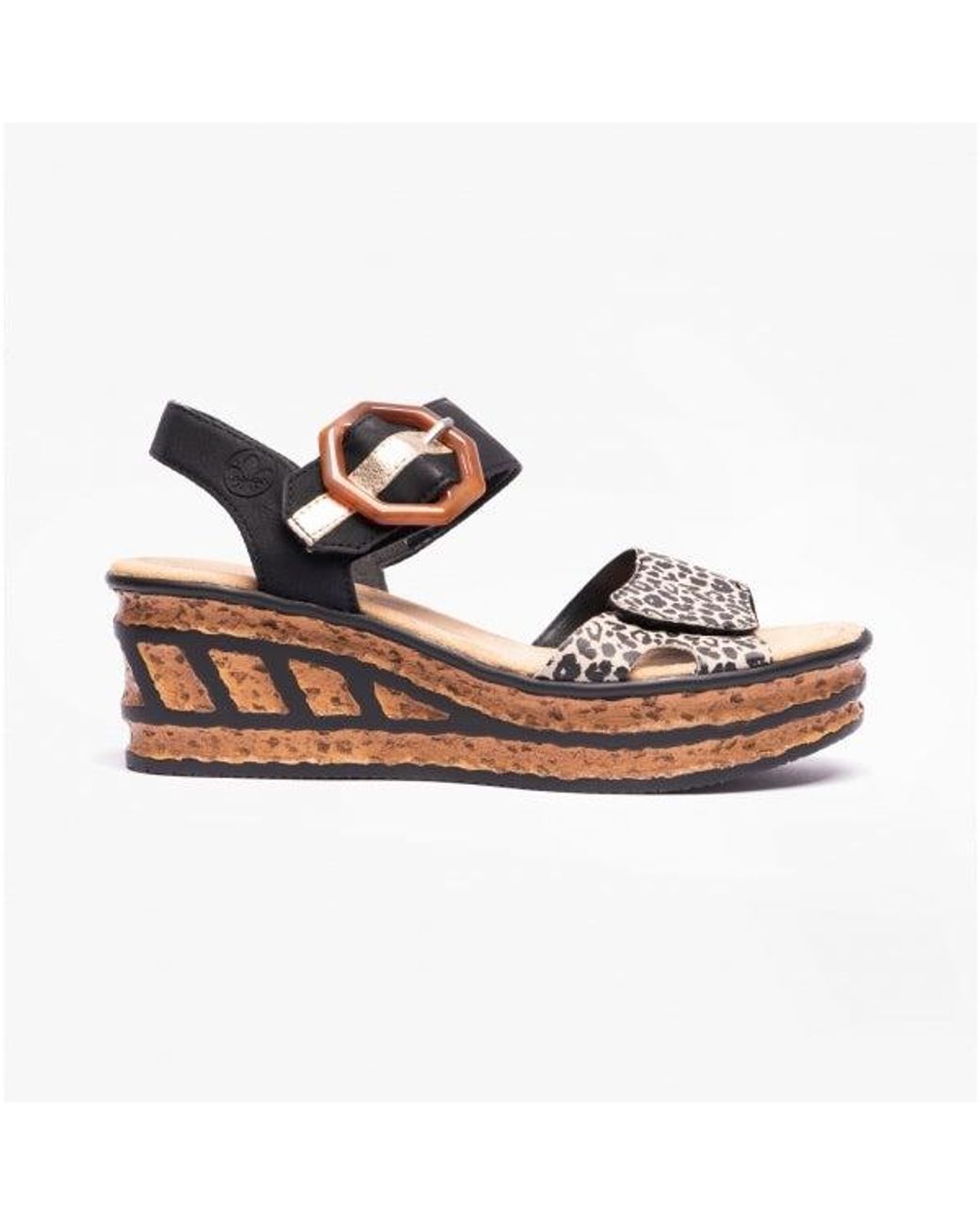 Rieker Blue 68176-00 Sandals Multi