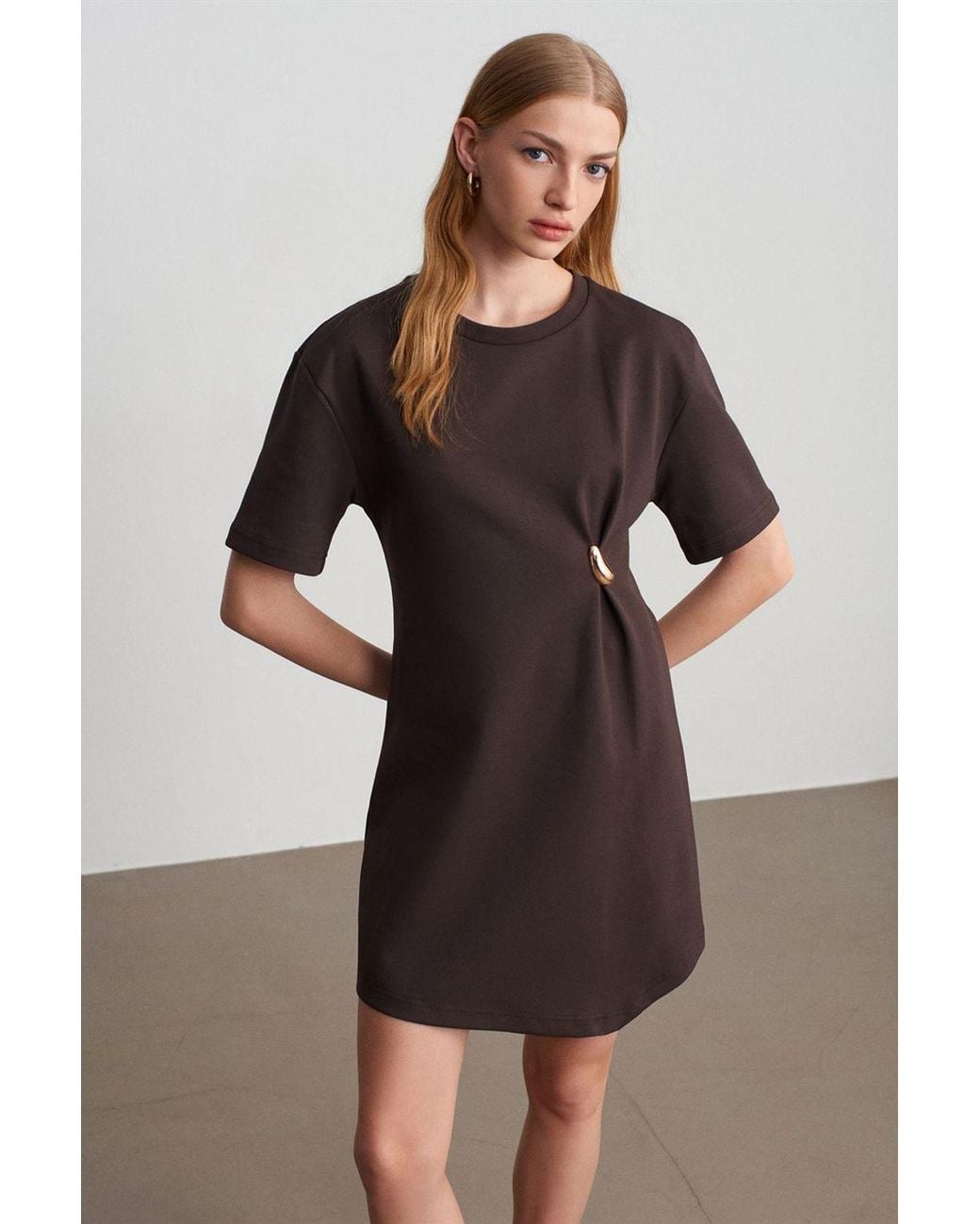 Dilvin Black Mini Shift Dress