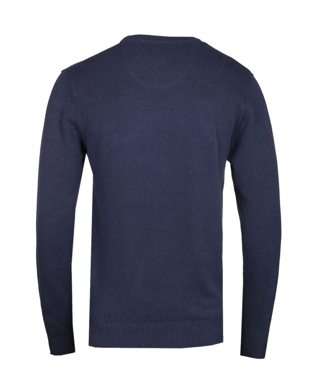 Luke 1977 Blue Gerald 3 Mid Marle Dark Merino Knit Sweater for men