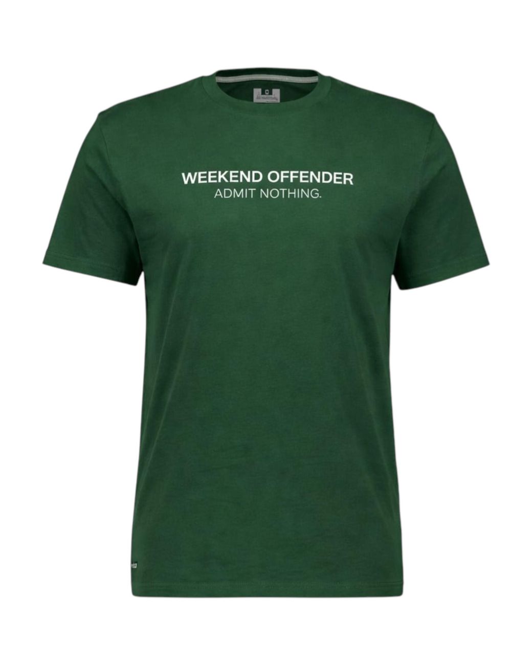 Weekend Offender Green T Shirts Steinbeck Crew Neck Short Sleeve Cotton Summer for men