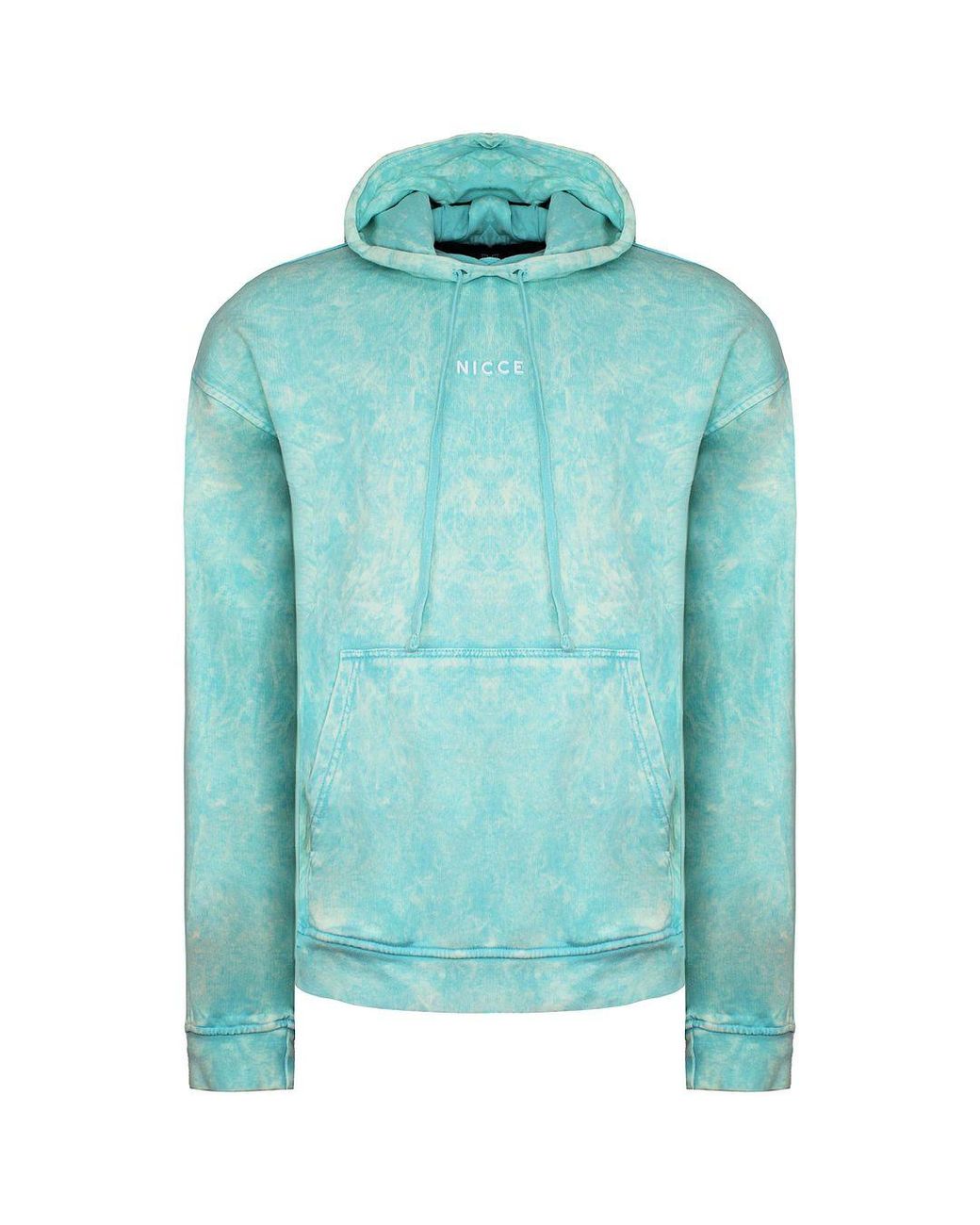 Nicce London Green Cala Aqua Oversized Hoodie Cotton