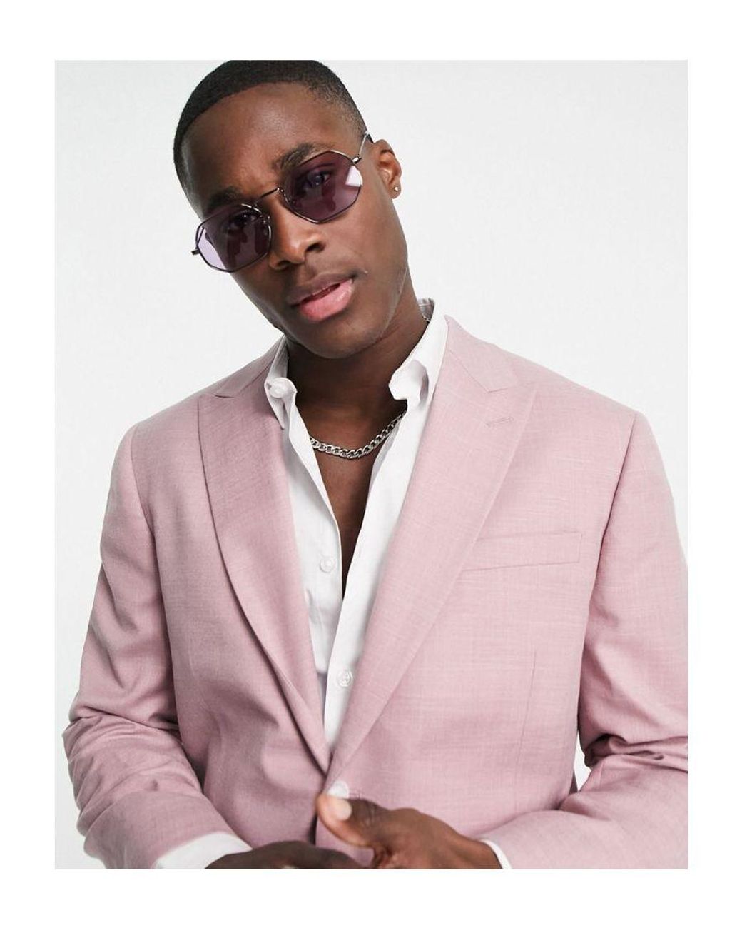 Topman pink shop blazer