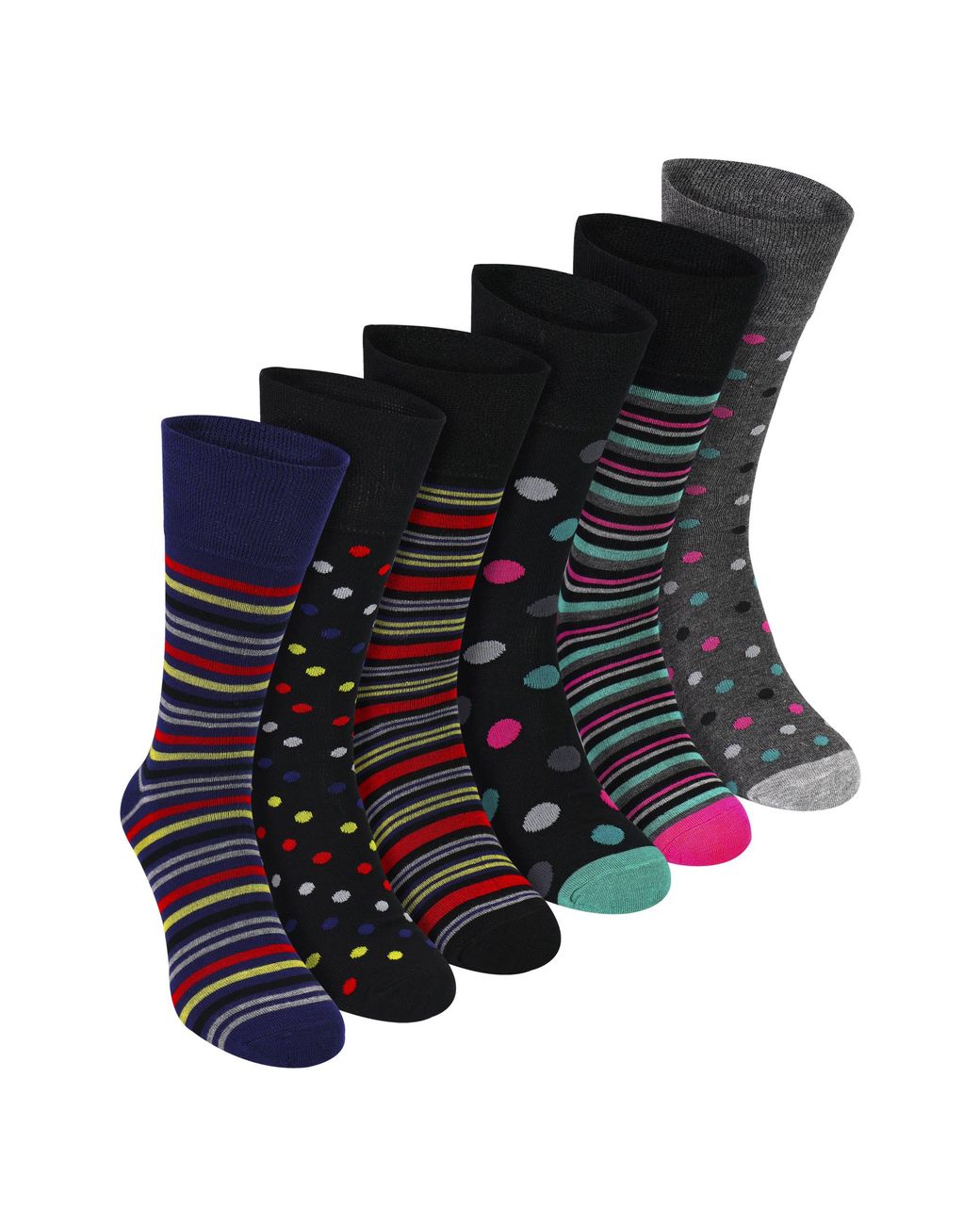 Sock Snob Blue 6 Pack Bamboo Non Elastic Socks Soft Breathable Everyday Comfort for men