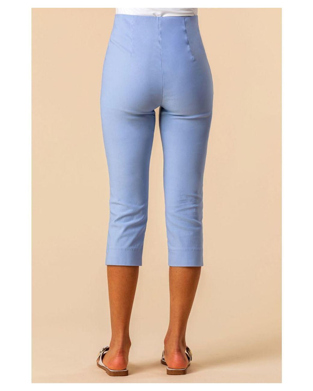 Roman Blue Cropped Stretch Trouser