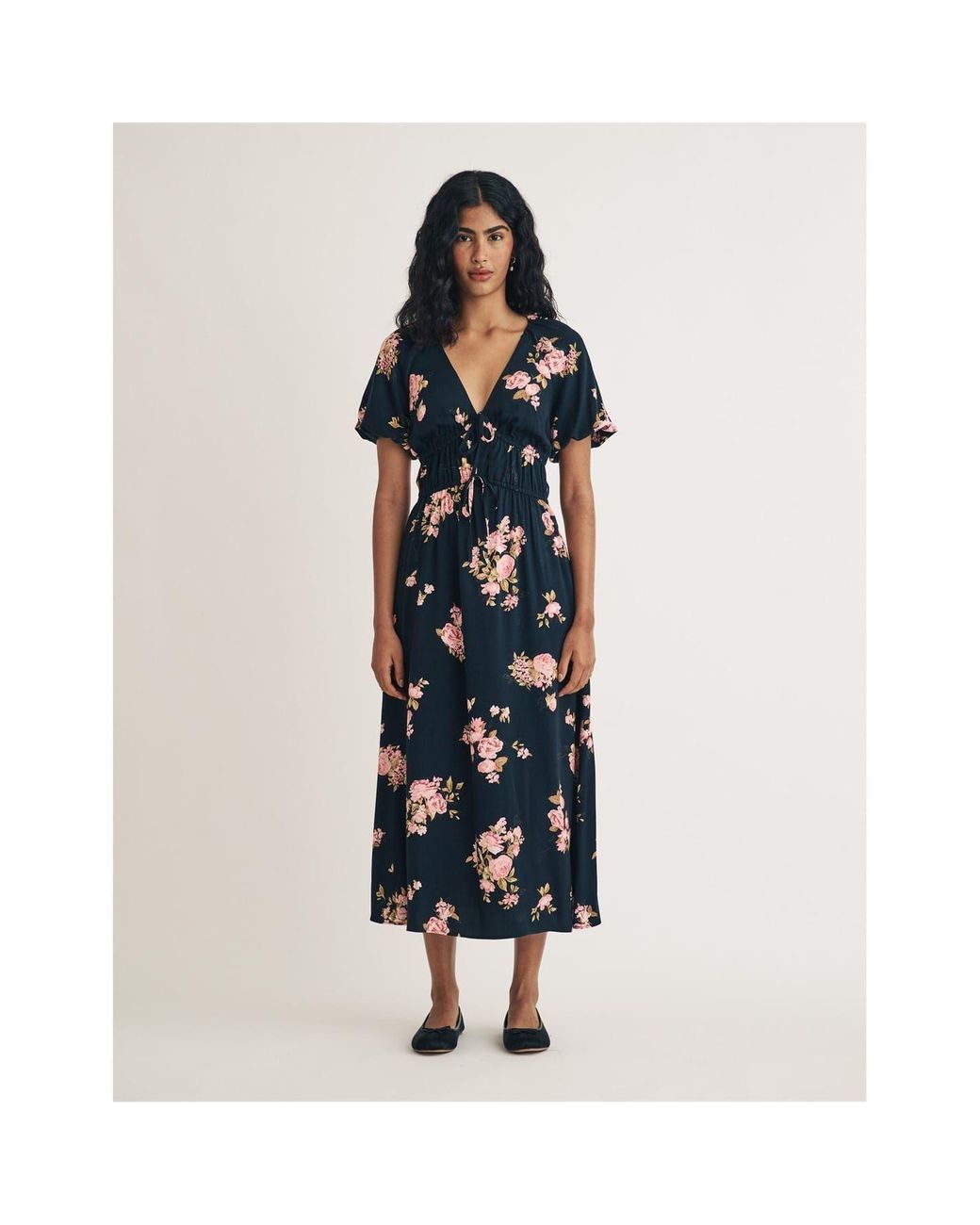 Nobody's Child Blue Nobodys Cory Midi Dress