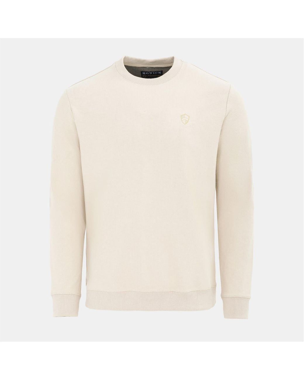 Howick White Crew Neck Jumper for men