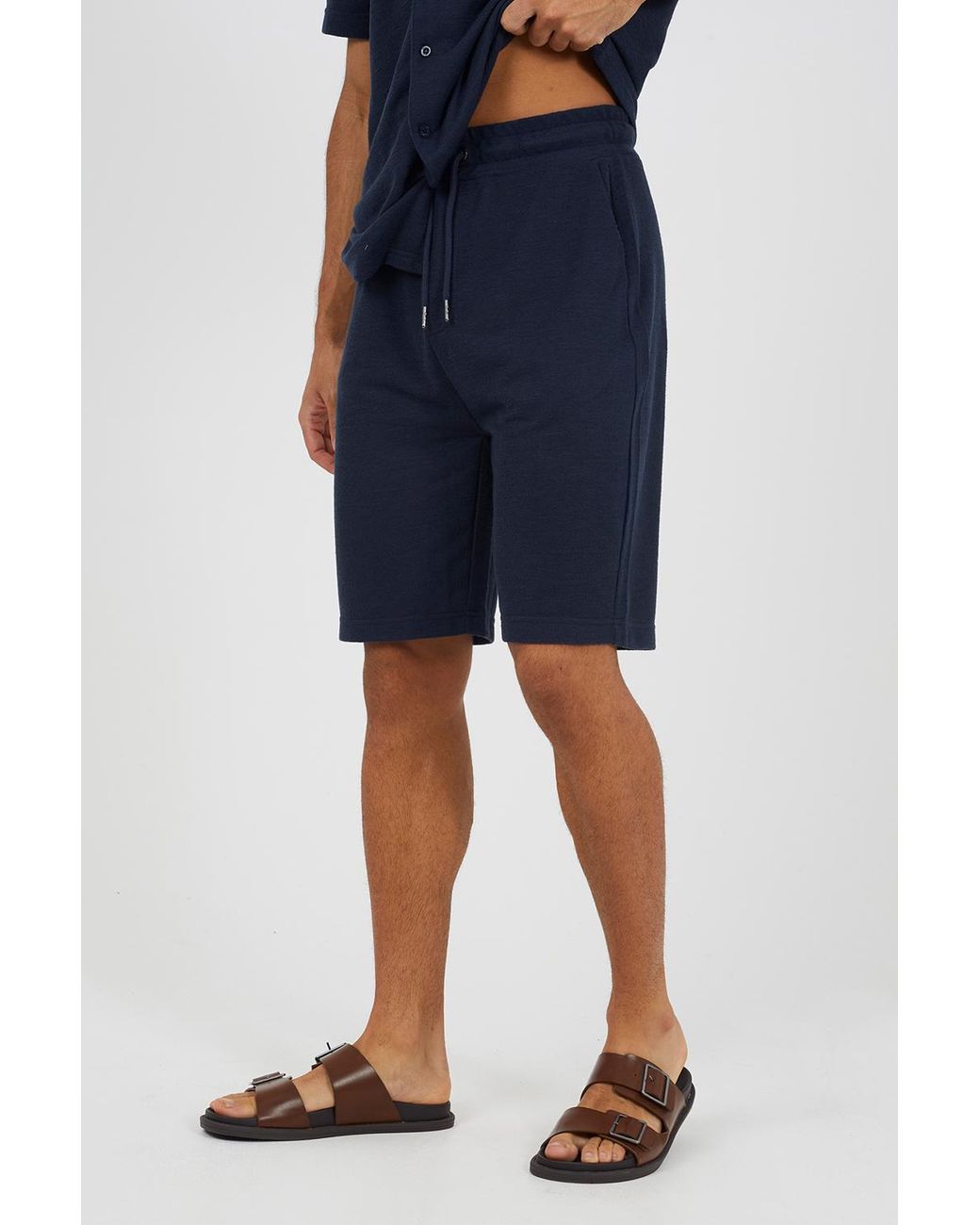 Brave Soul Blue Elasticated Waist Shorts for men