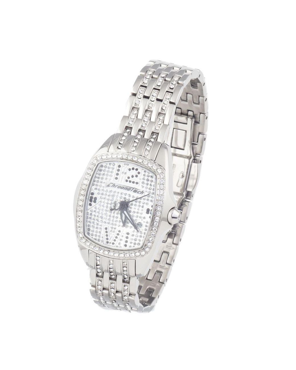 Chronotech Metallic Silver Steel Watch