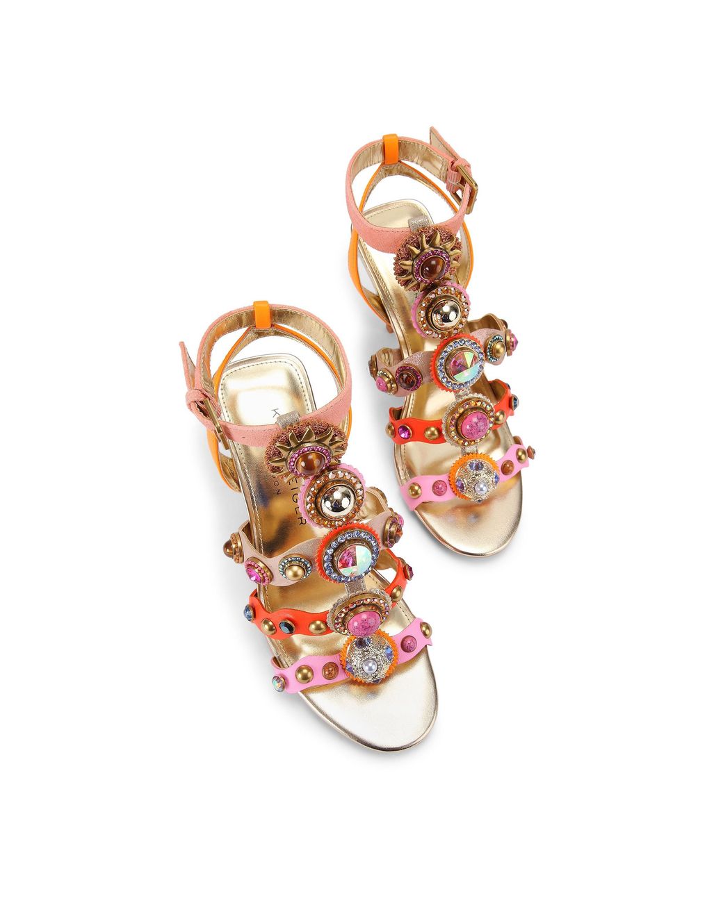 Kurt Geiger Pink Leather Octavia High Gladiator Sandals