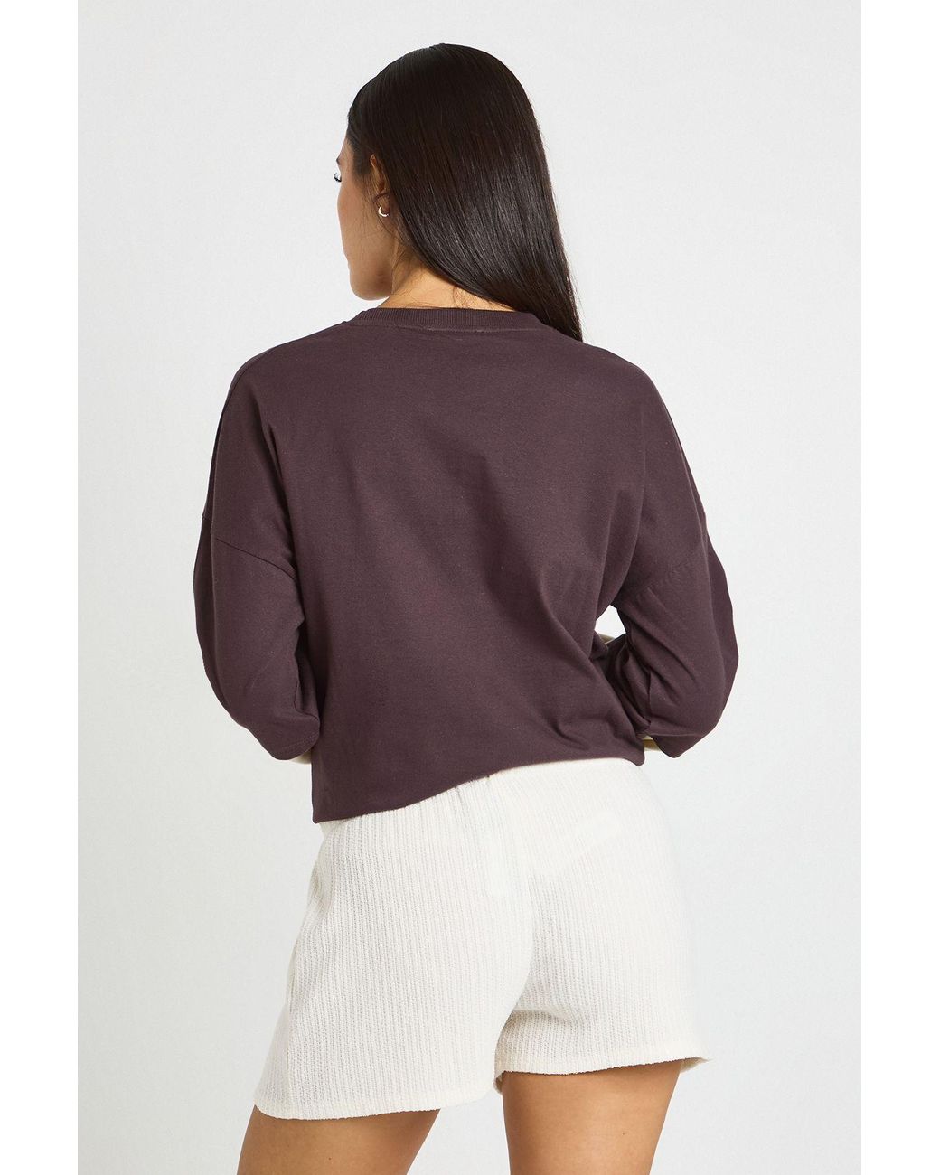 Boohoo Purple Plisse Flippy Shorts