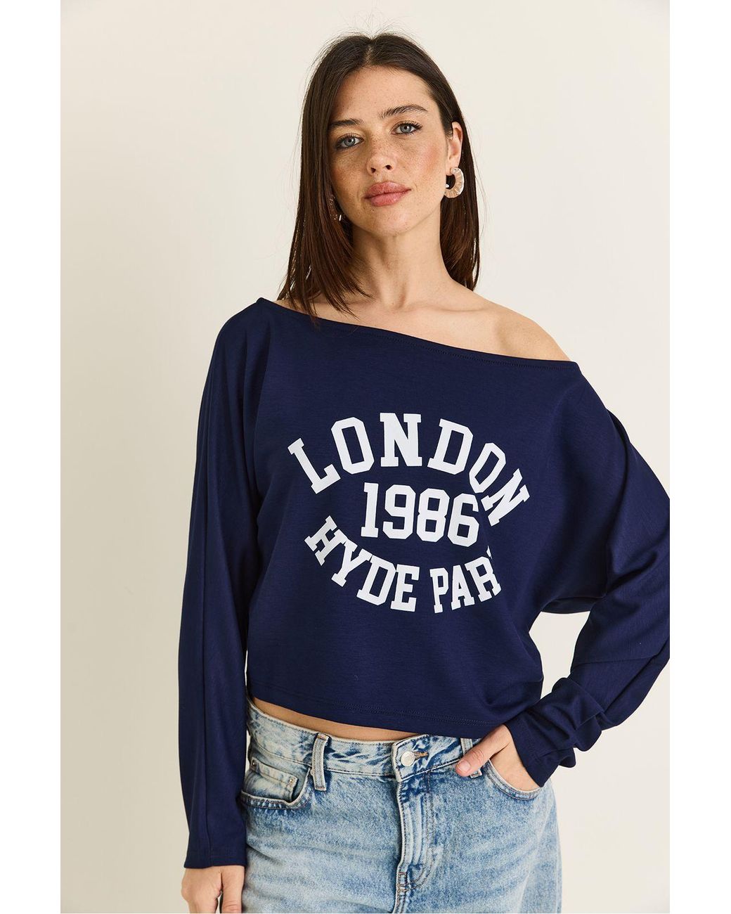 Bianco Lucci Blue Blouse