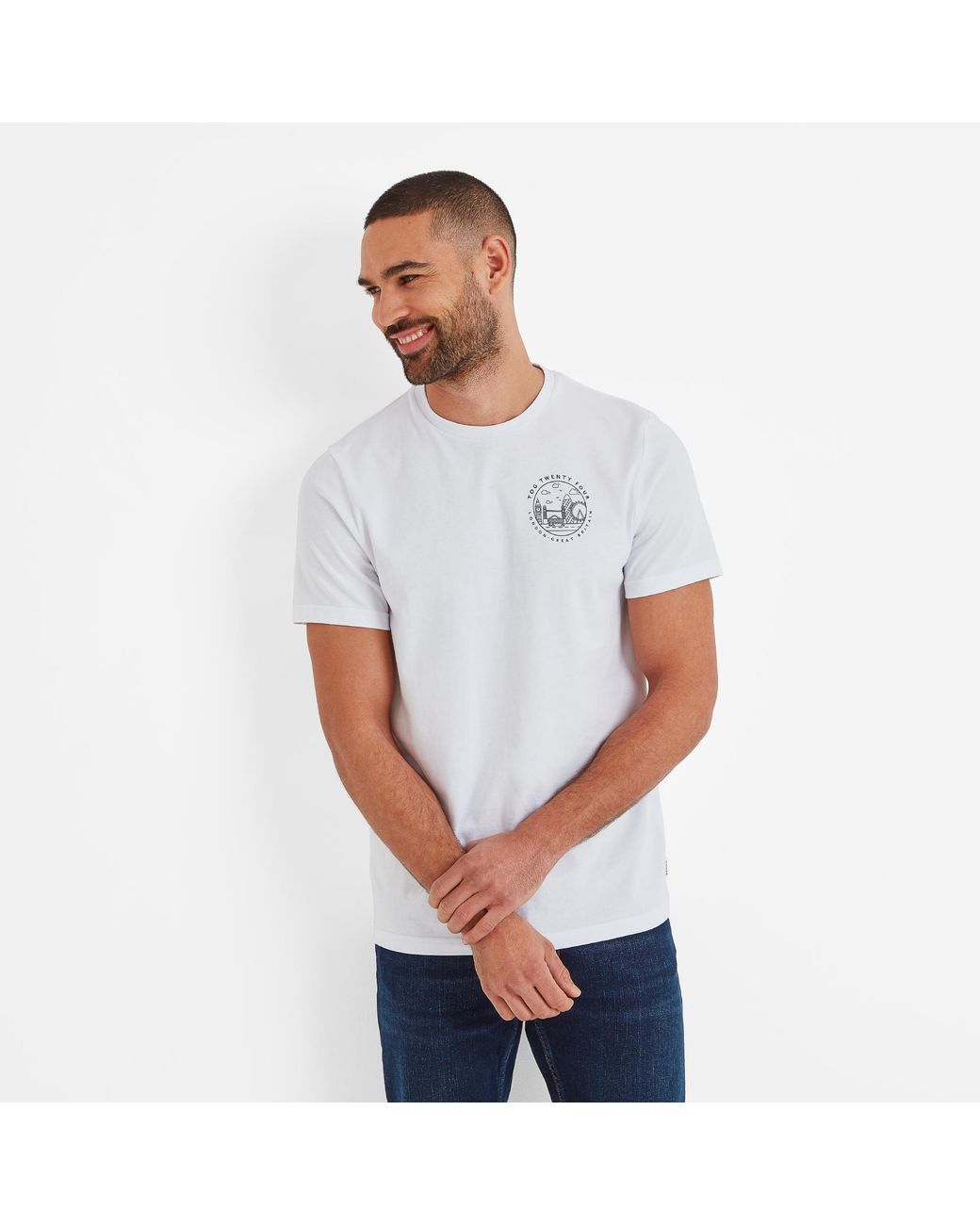 TOG24 White Capital T-Shirt Optic for men