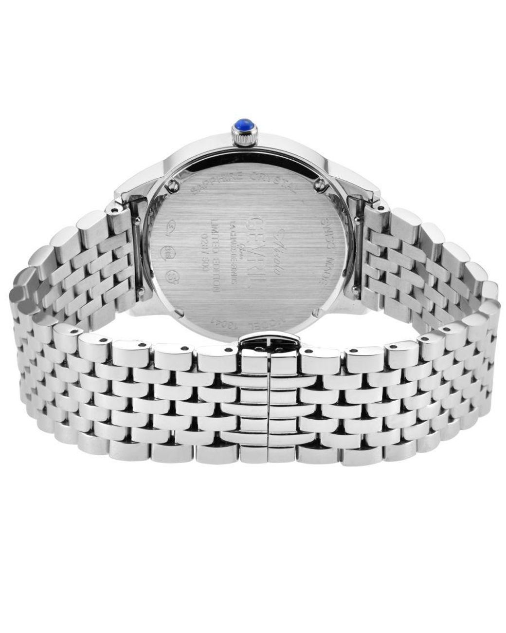 Gevril Gray Airolo Swiss Quartz Diamond Mop Dial 316L Stainless Steel Watch
