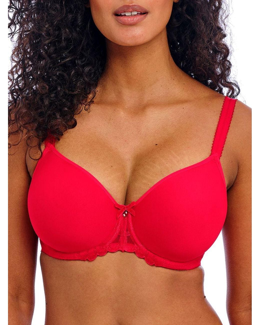 Freya Red Loveland Moulded Spacer Bra Bombshell