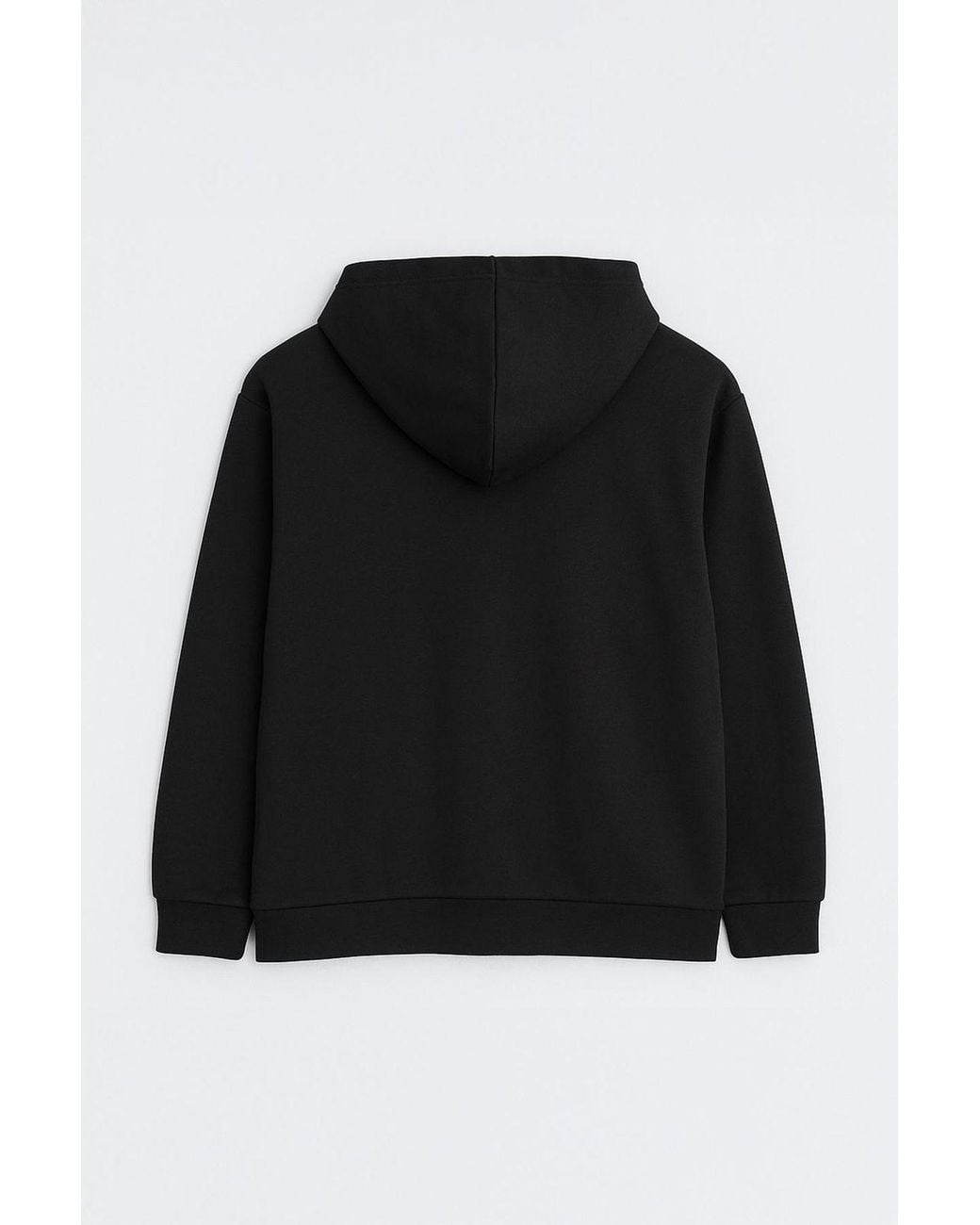 MixRay Black Zip-Front Hooded Hoodie
