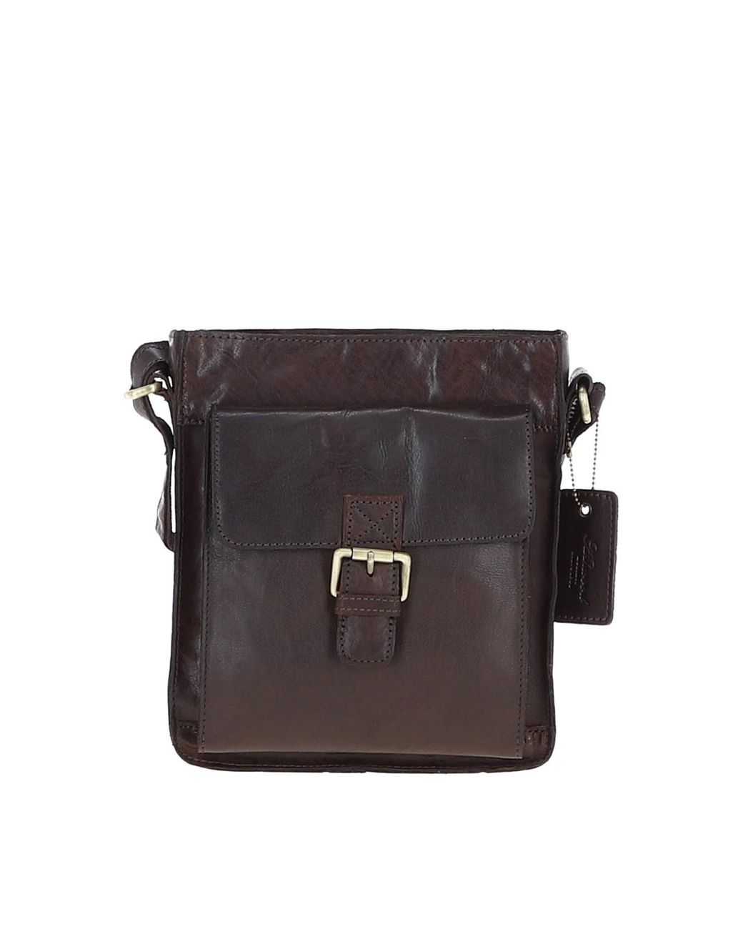 Ashwood Leather Black Classic Side Bag for men