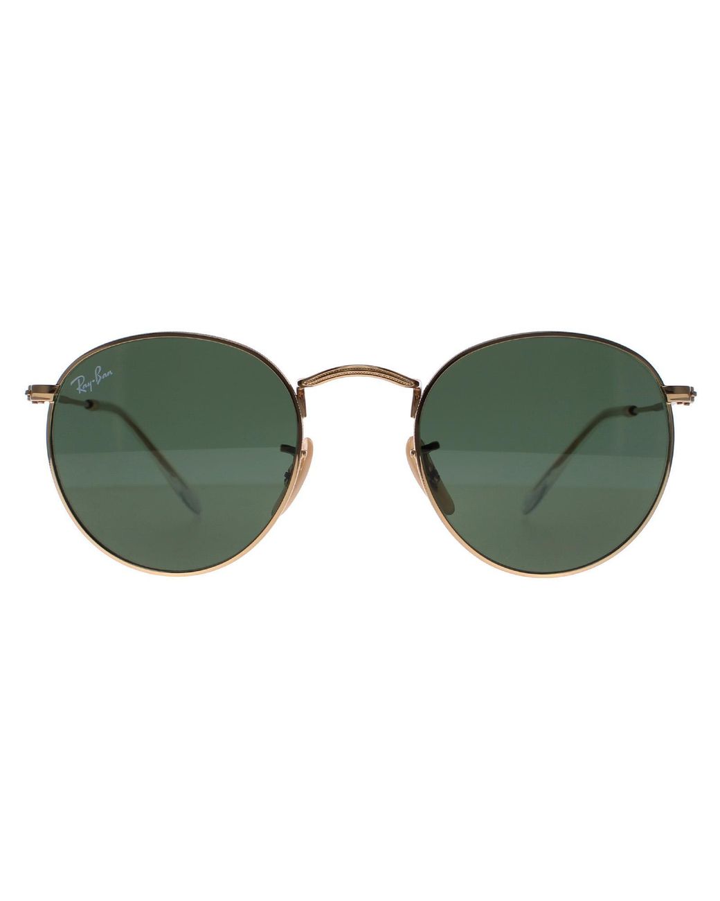 Ray-Ban Brown Round Sunglasses Rb3447 Metal