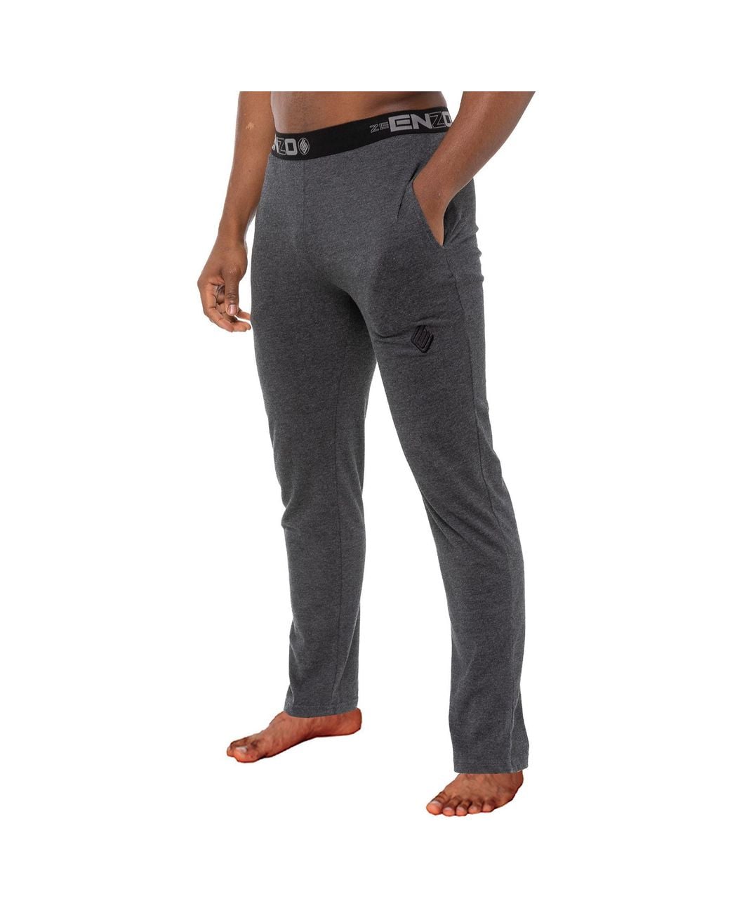 Enzo Gray Lounge Bottoms for men