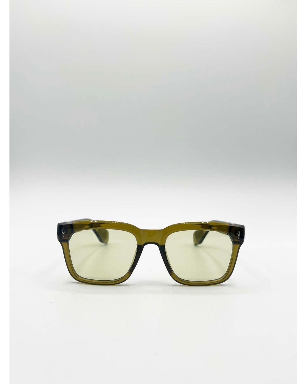 SVNX Green Square Sunglasses