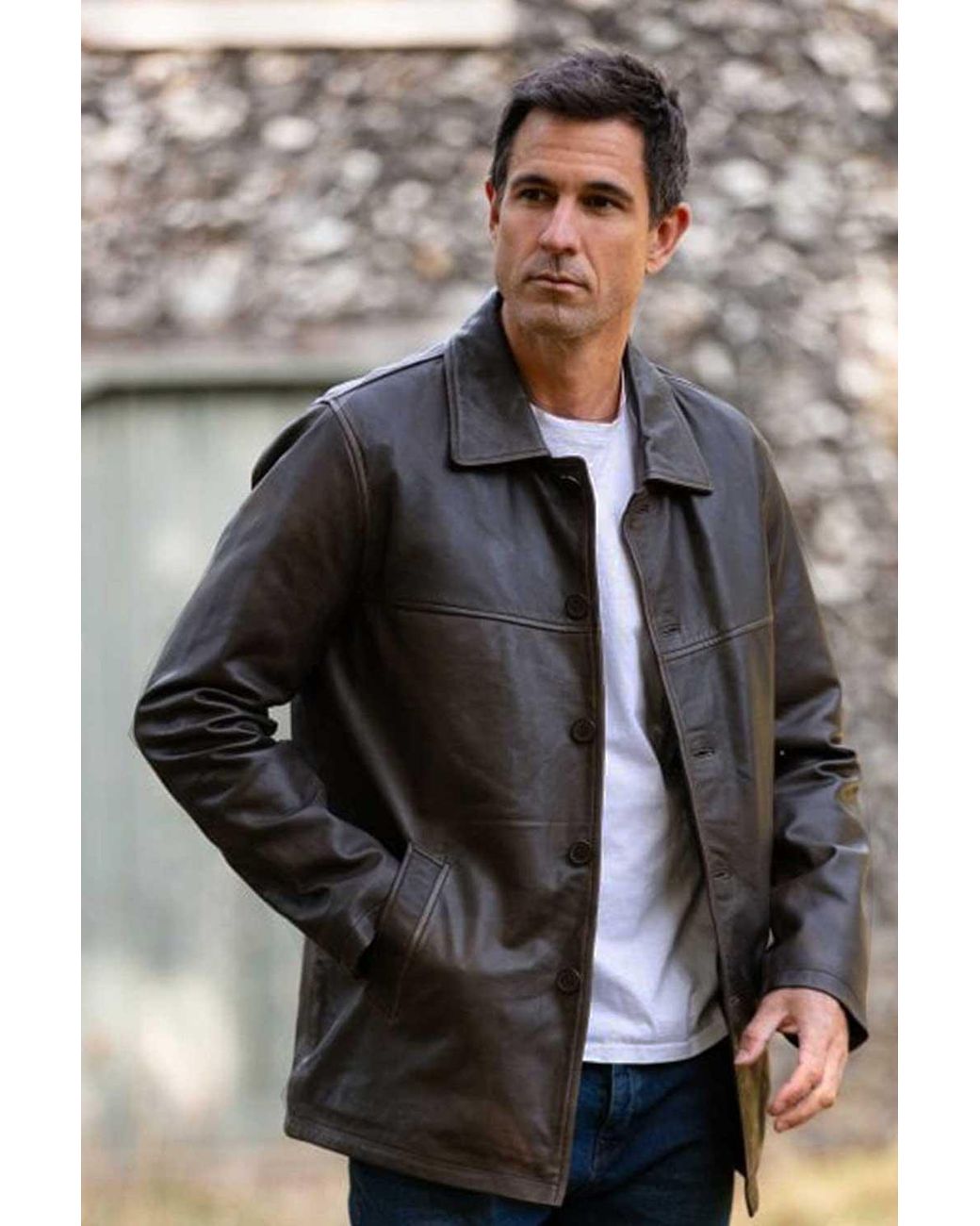Ashwood Leather Black 'Reefer' Classic Real Jacket for men