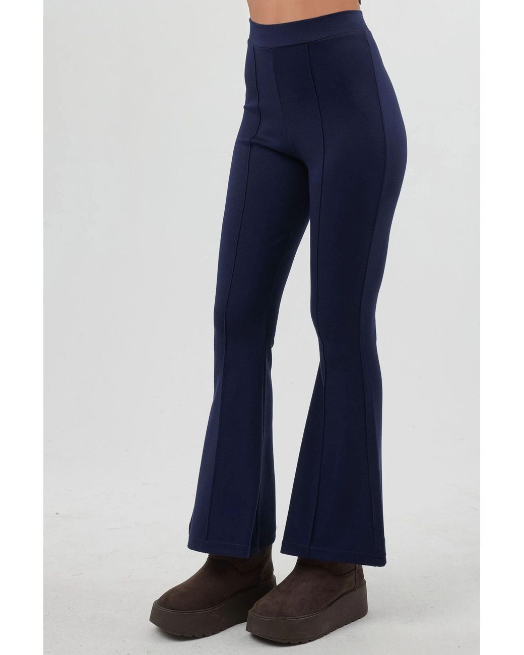 Hiccup Blue Modal Touch Flare Pants
