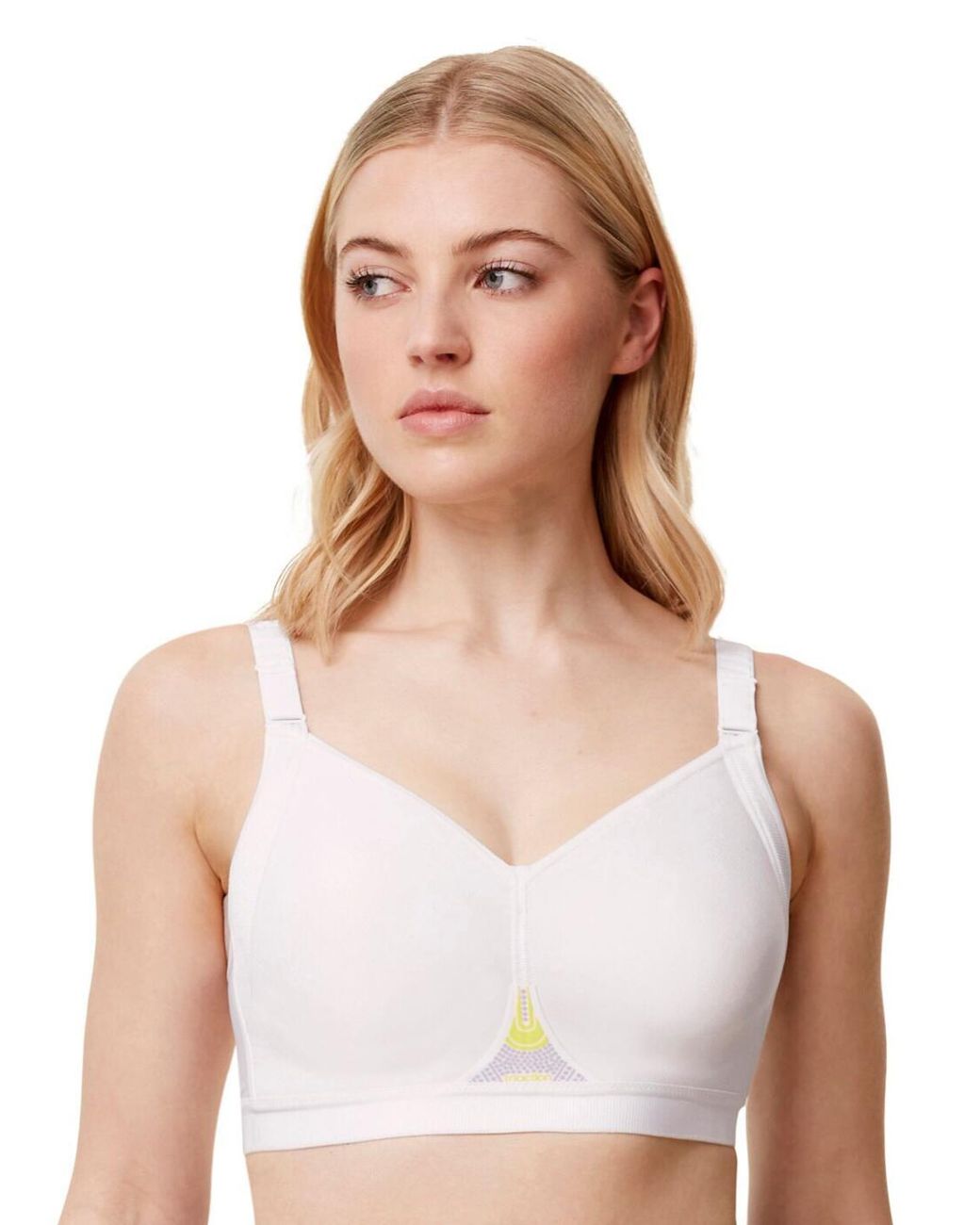 Triumph White Triaction Gravity Lite Sports Bra