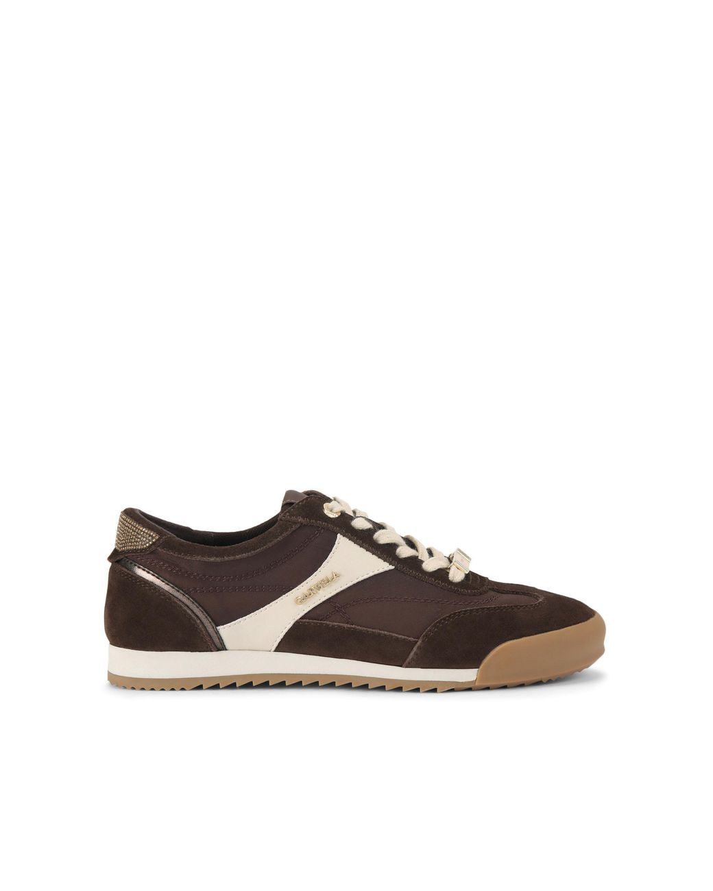 Carvela Kurt Geiger Brown Costa Suede And Mesh Trainers