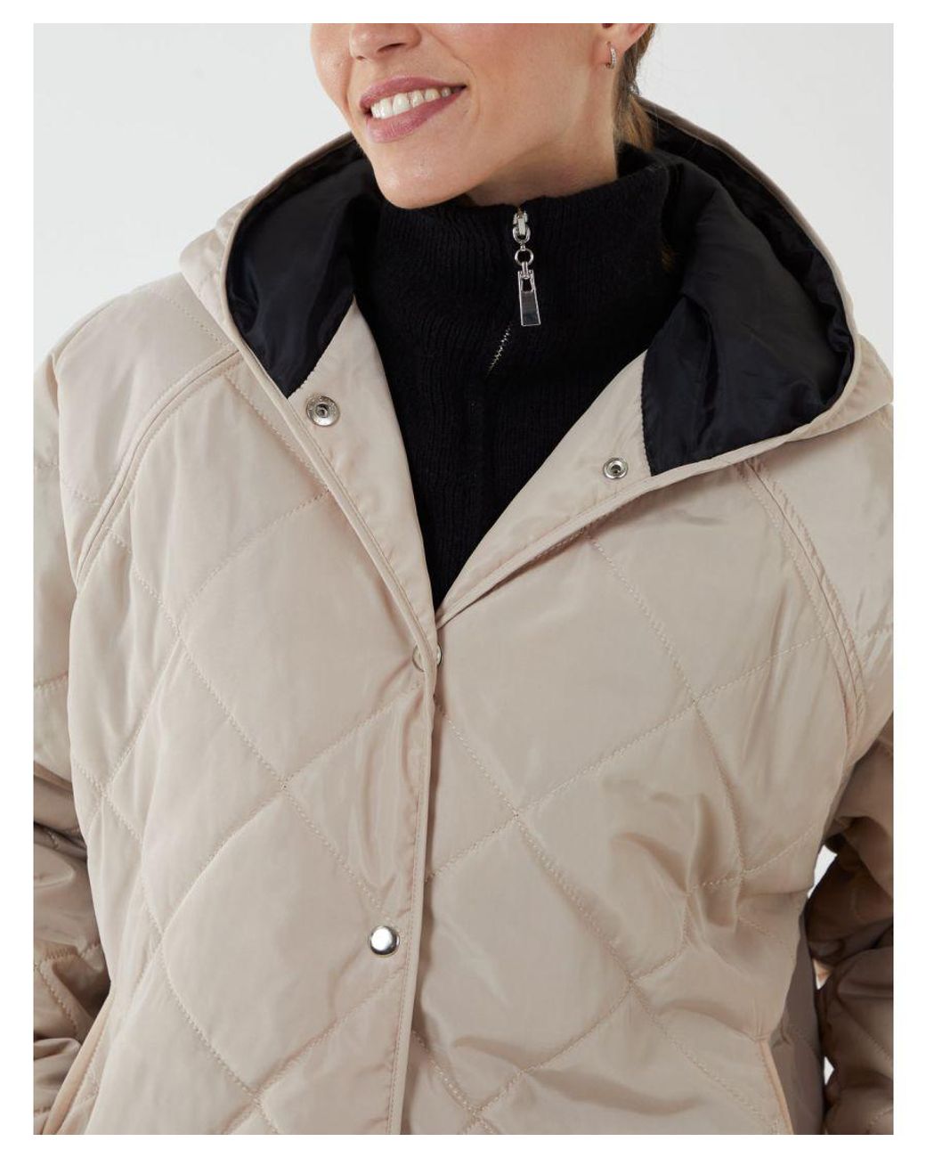 Blue Vanilla Natural Diamond Quilted Coat