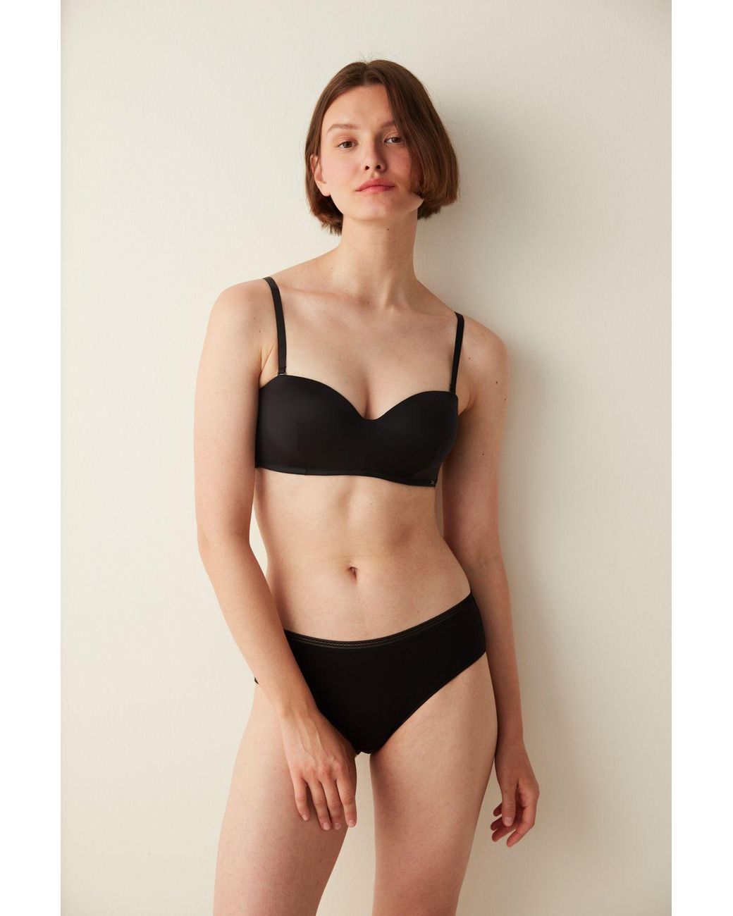 Penti Black Mid-Waist Cotton Jersey Hipster Brief