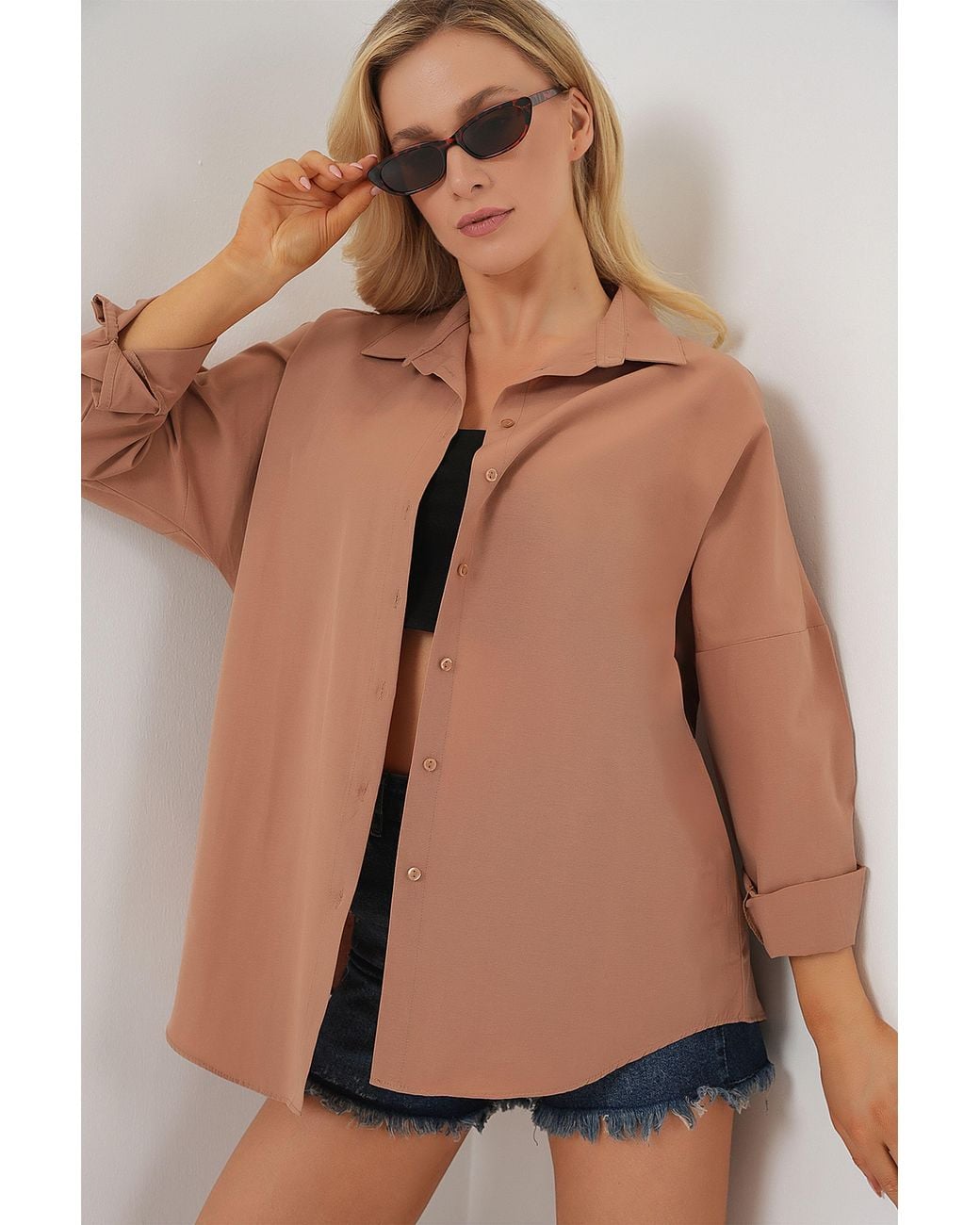 Bigdart Natural Oversized Poplin 2-Pack Shirt