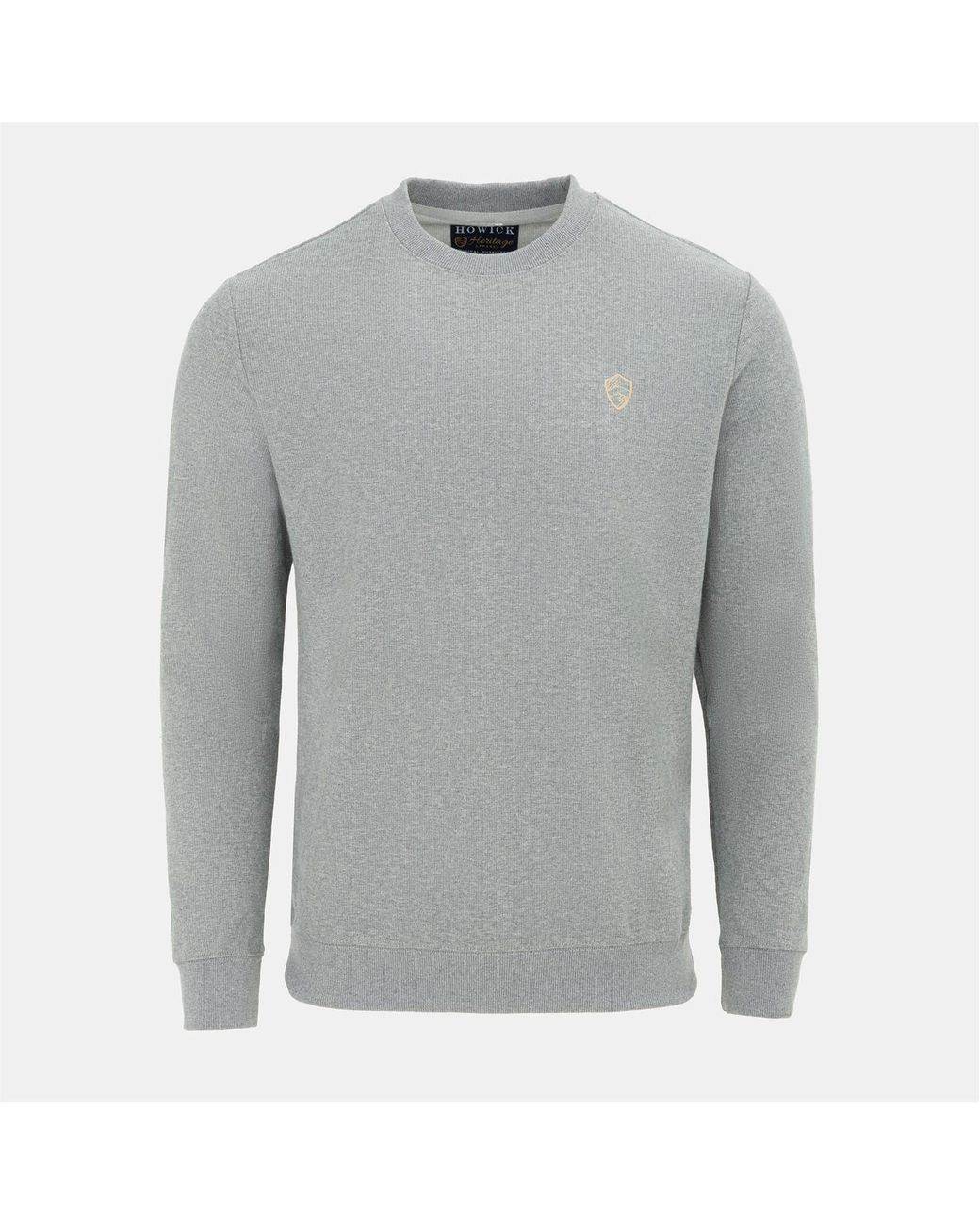 Howick Gray Crew Neck Jumper for men