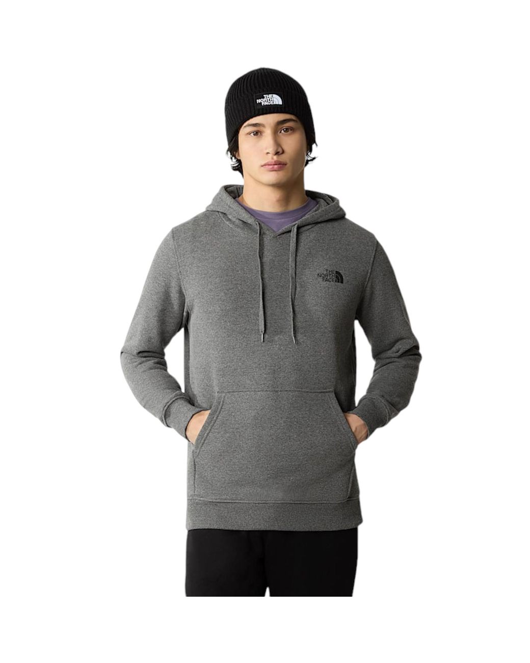 The North Face Gray Simple Dome Hoodie Cotton for men