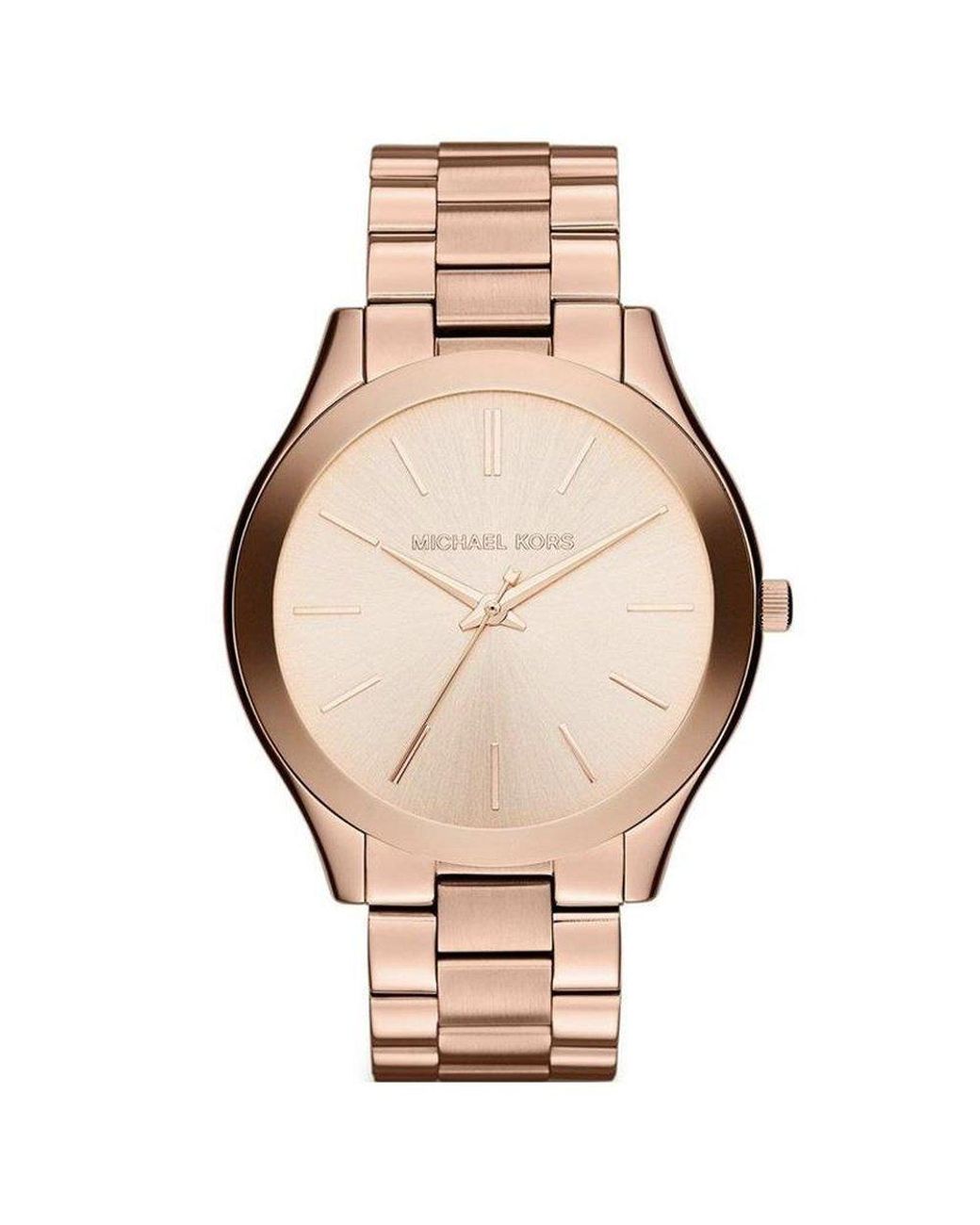 Michael Kors Metallic Mk3197 Runway Rose Dial Rose-Tone Watch