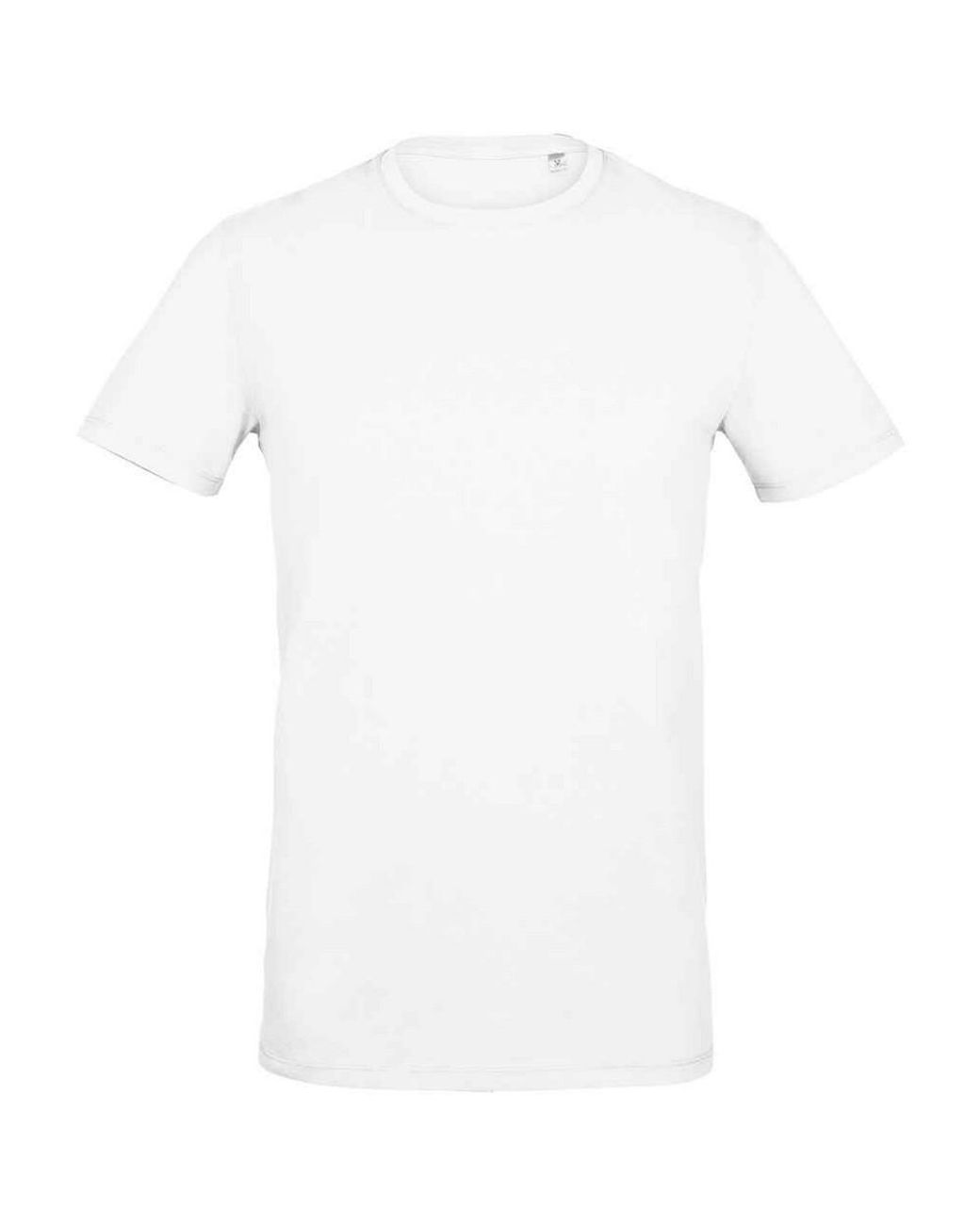 Sol's White Millenium Stretch T-Shirt for men