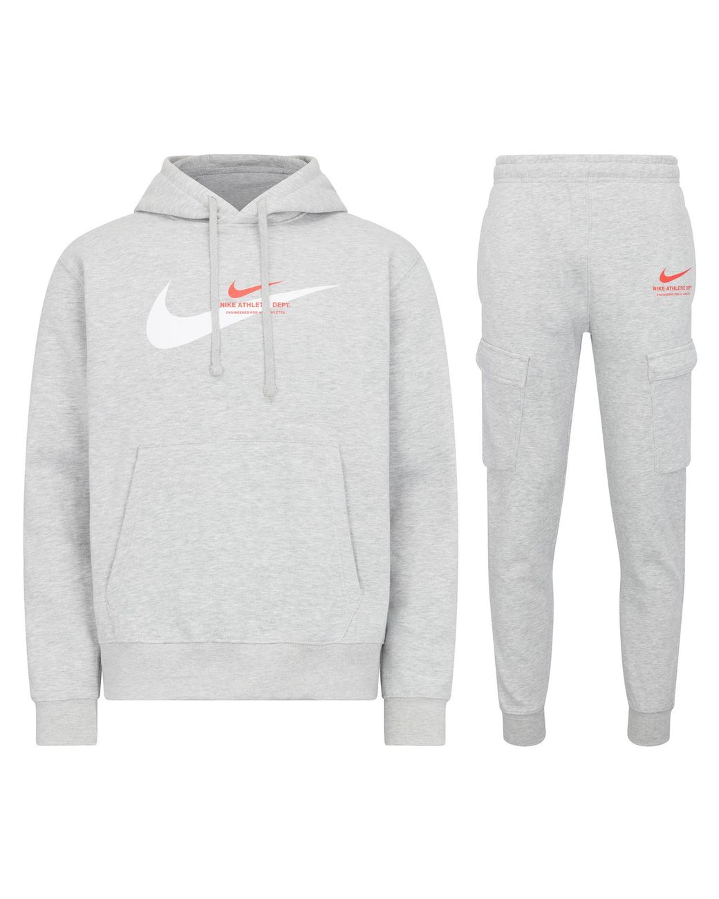 Nike White Sportswear Standard Issue Hooded Fleece Tracksuit Cotton for men