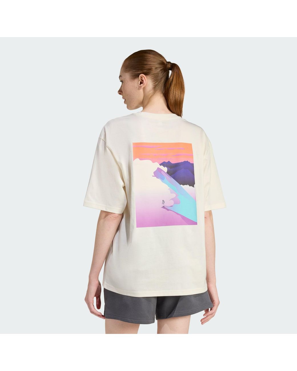 Adidas White Outdoor Adventure Graphic T-Shirt