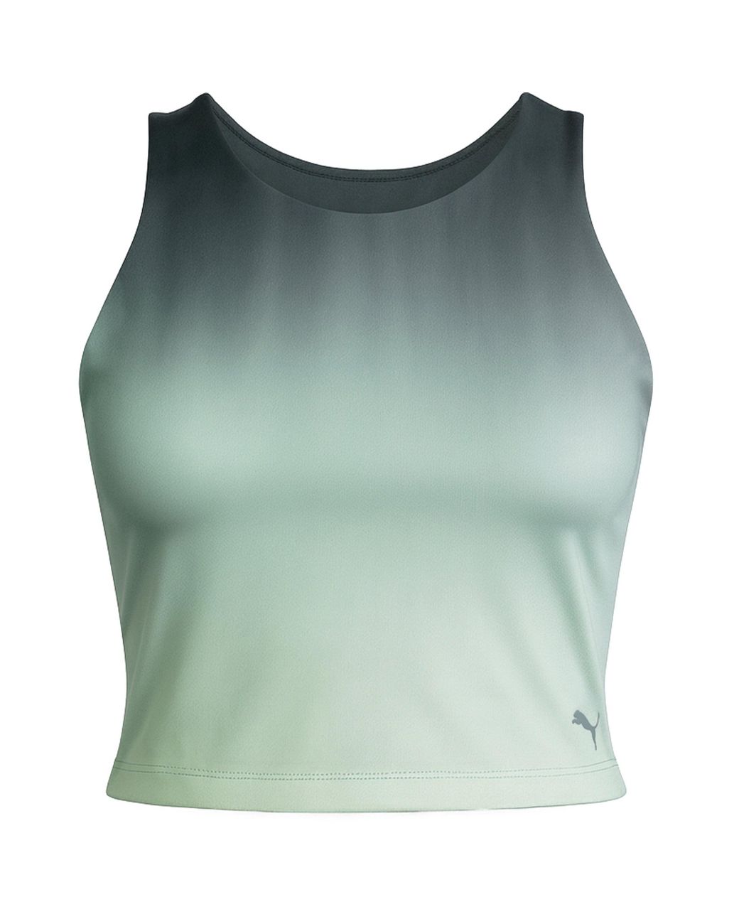 PUMA Green Studio Ombre Crop Top Cotton