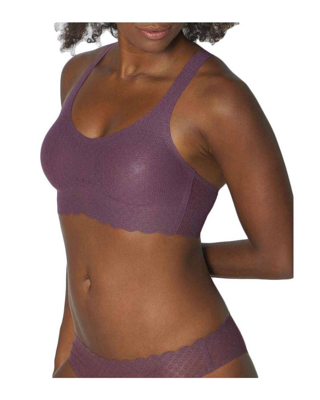 Sloggi Zero Feel Lace Top in Purple