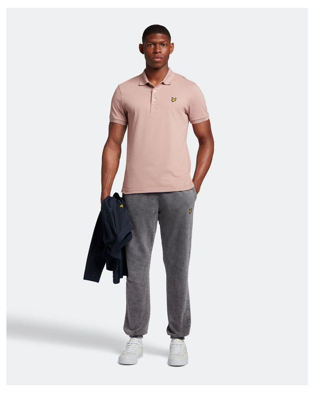 Lyle & Scott Pink Plain Polo Shirt for men