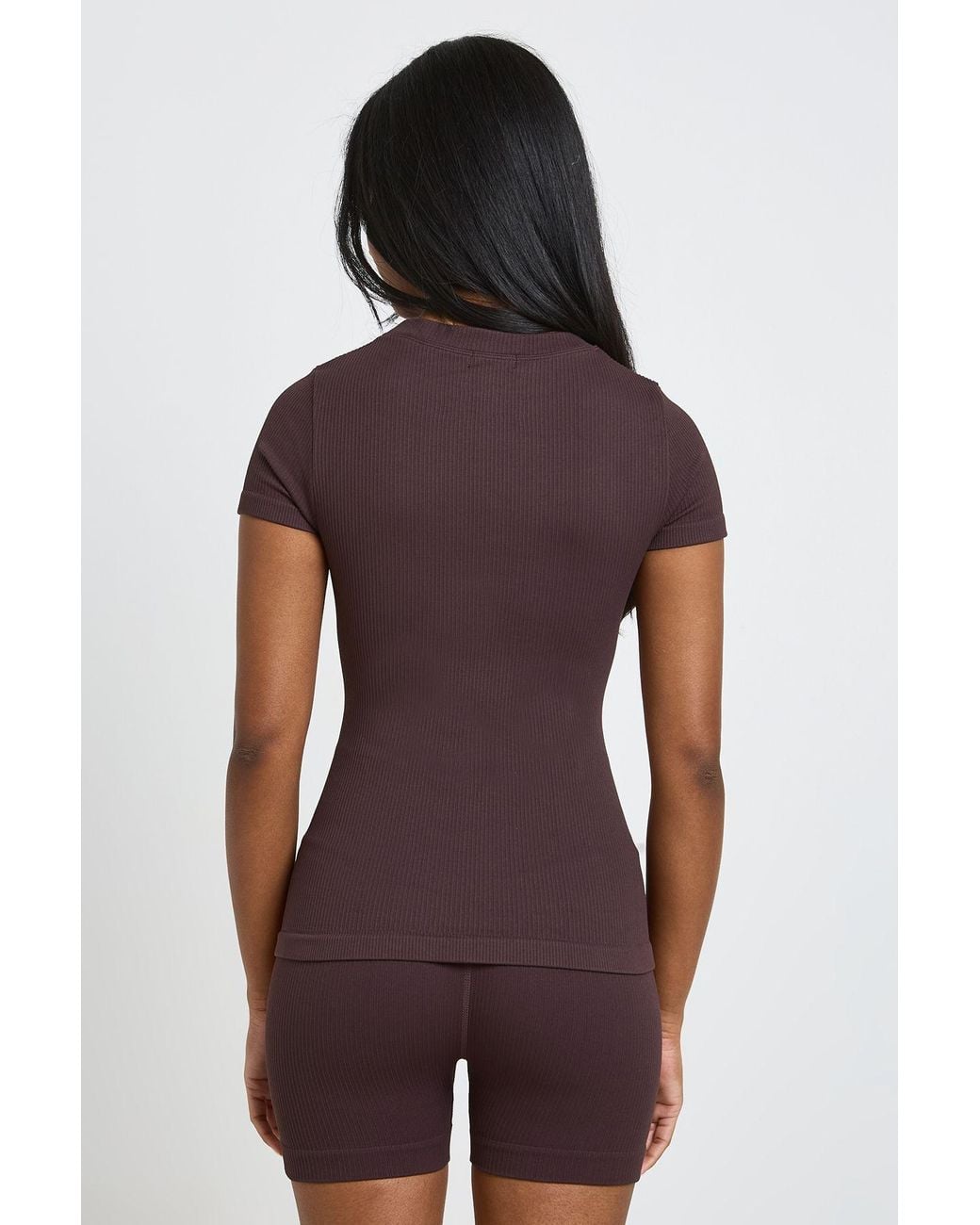 Boohoo Purple Contour Ribbed Seamless Cycling Short